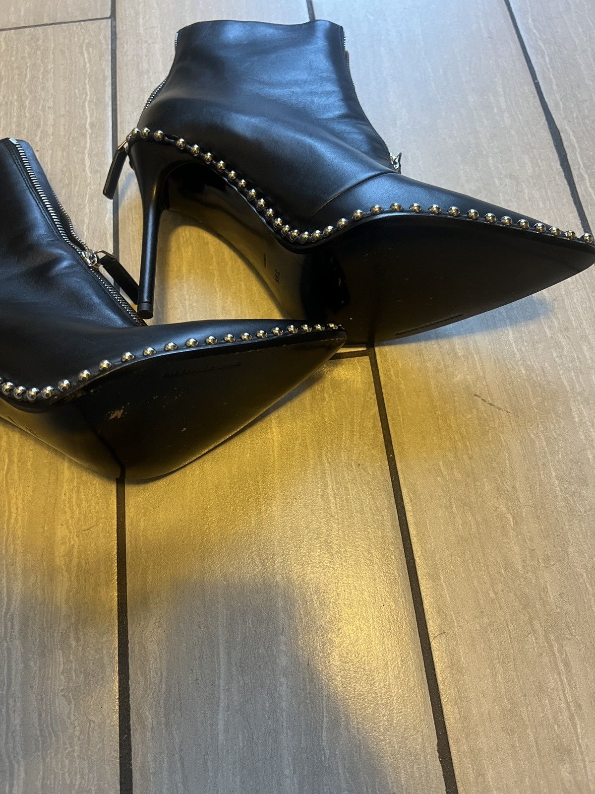 Alexander Wang Alexander Wang Leather Studded booties Size US 9.5 / IT 39.5 - 2 Thumbnail