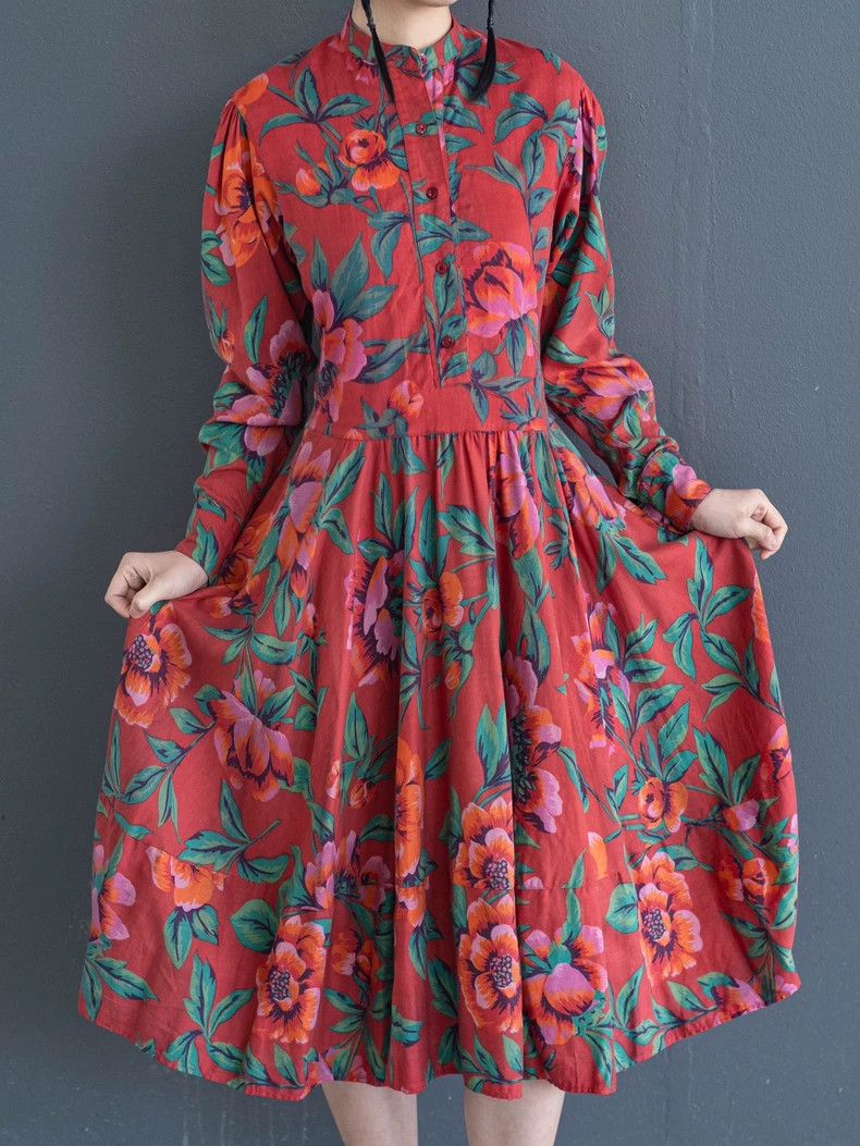 Kenzo KENZO Vintage floral dress in early bloom Size S / US 4 / IT 40 - 3 Thumbnail