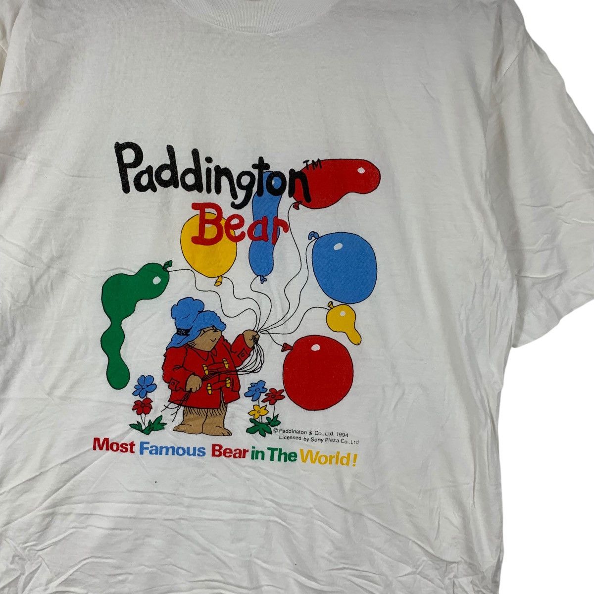 Vintage Vintage 1994 PADDINGTON BEAR LONDON Sony Tee Shirt Top Size M / US 6-8 / IT 42-44 - 4 Thumbnail