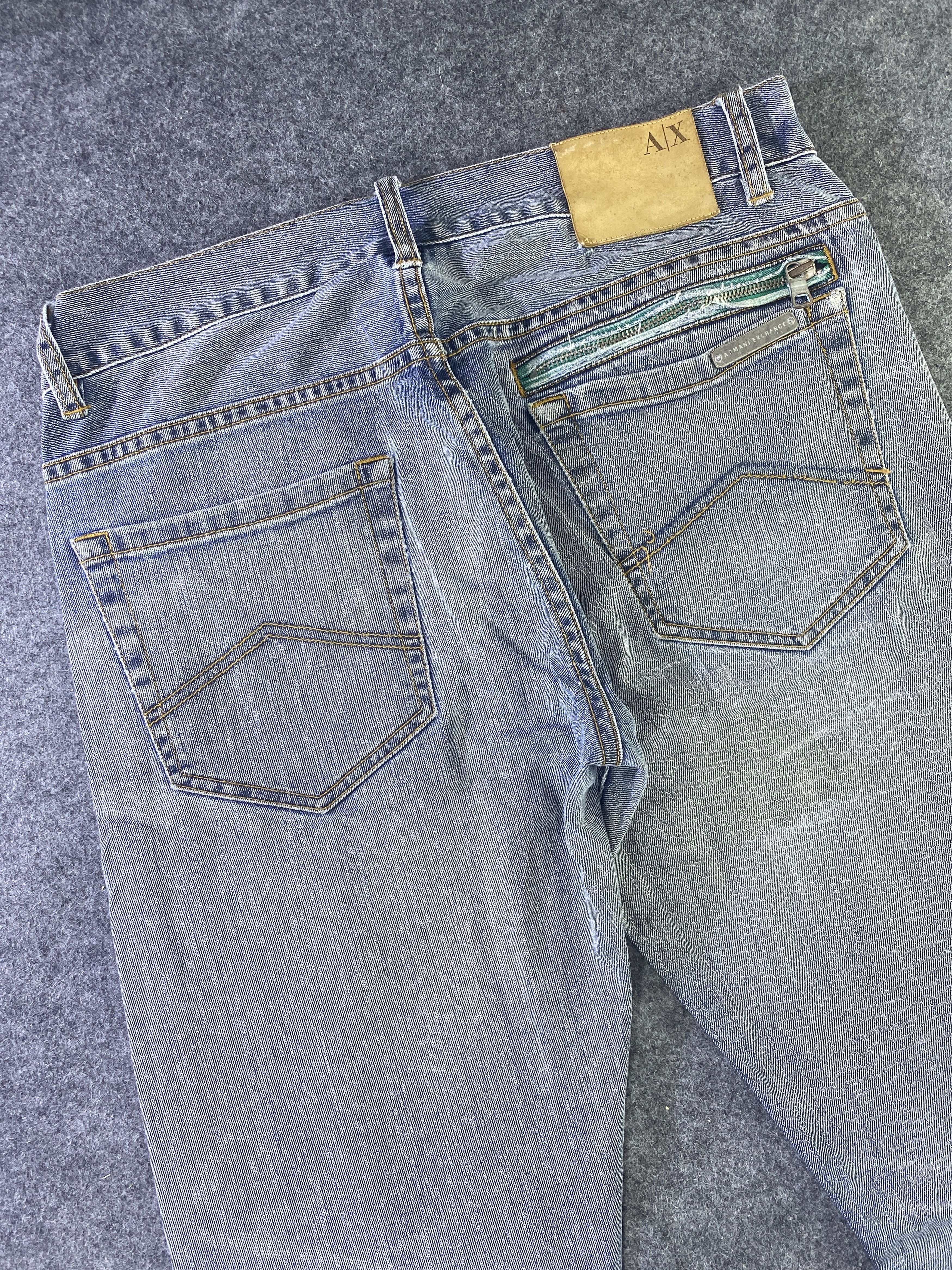 Armani Exchange Armani Exchange Blue Wash Jeans-J949 Size 33" - 6 Thumbnail