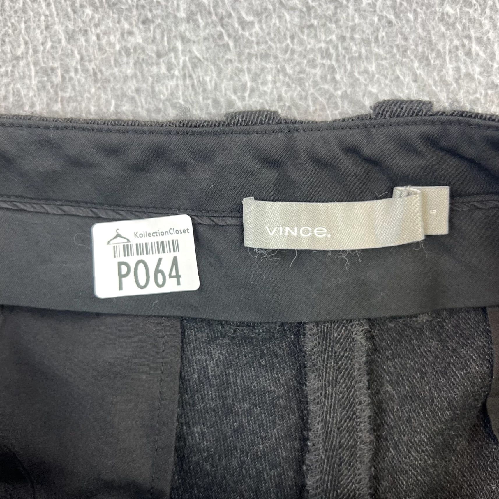 Vince Vince Womens Pants 6 Charcoal Gray Wool Cotton Blend Straight Leg Dress Pants Size 28" / US 6 / IT 42 - 7 Thumbnail