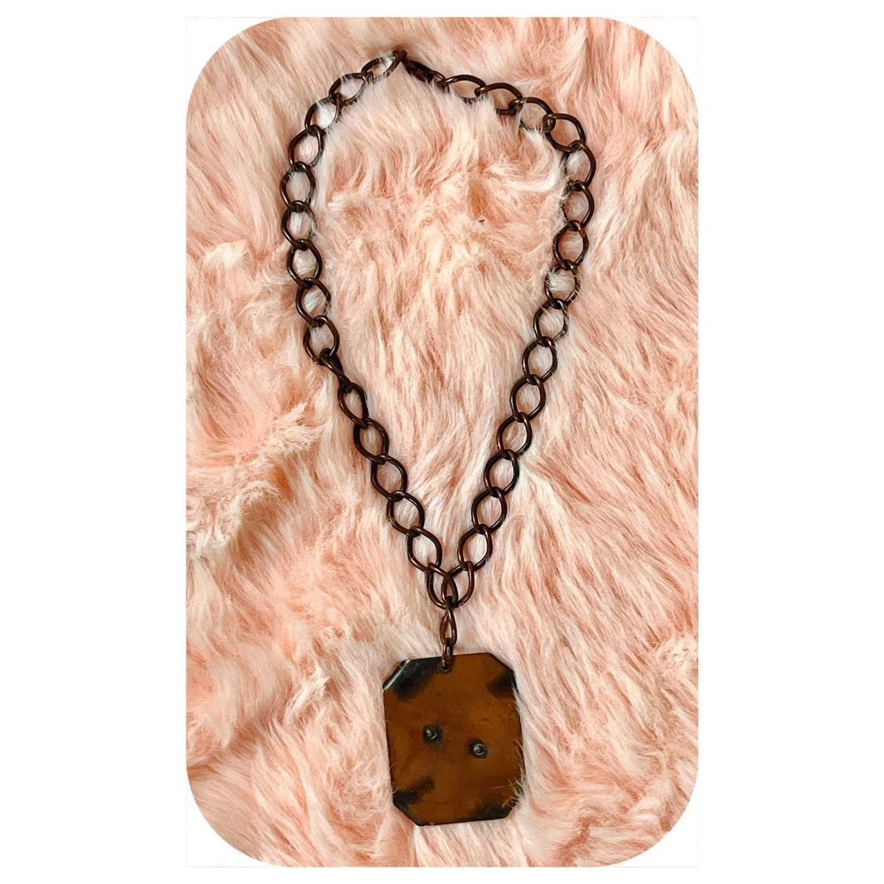 Handmade Late mid century vintage punk drama copper chain choker Size ONE SIZE - 3 Thumbnail