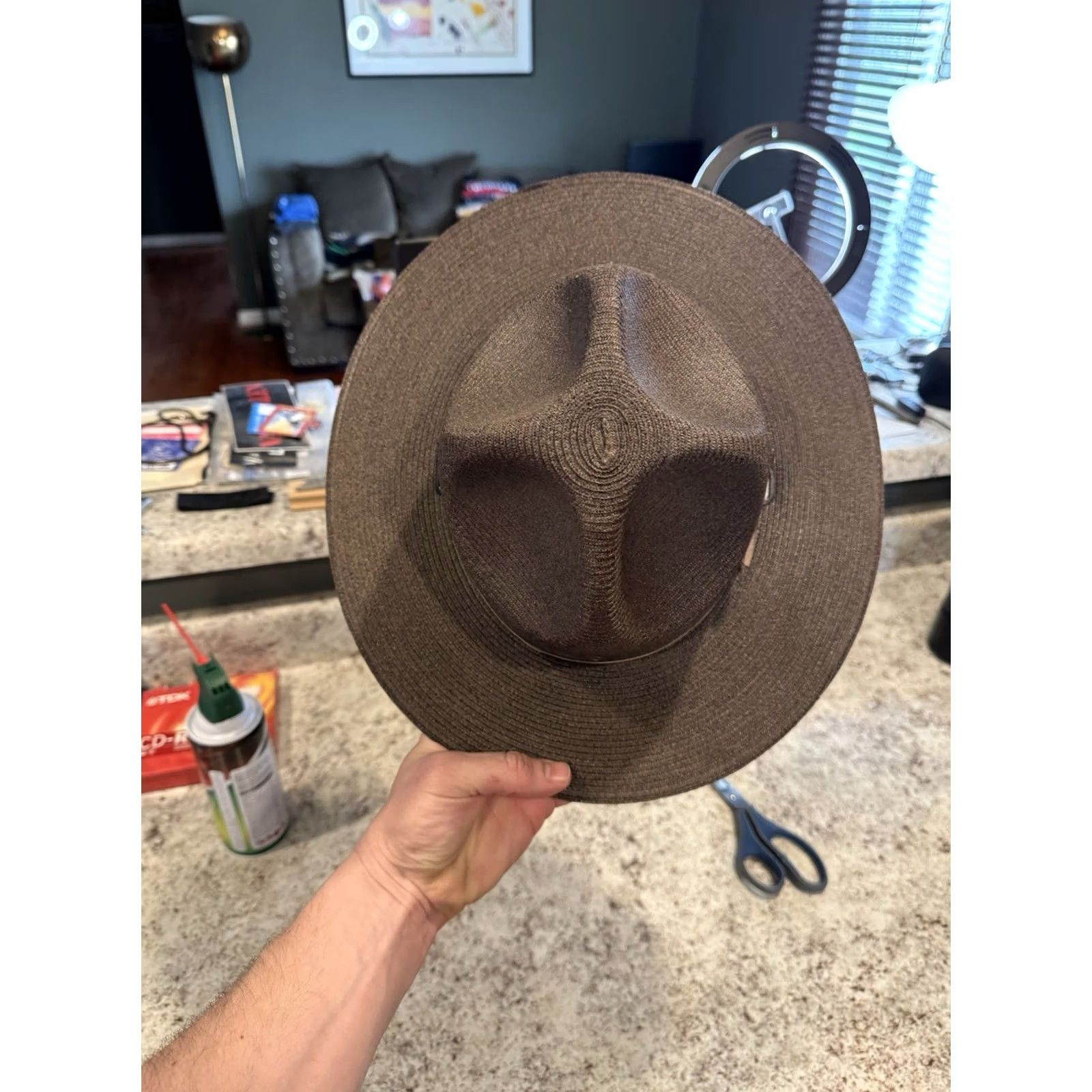 Vintage VINTAGE Stratton POLICE TROOPER Campaign Hat Brown Straw 7 USA Breathable Wide Brim Fall Spring Summer Men Size ONE SIZE - 3 Thumbnail
