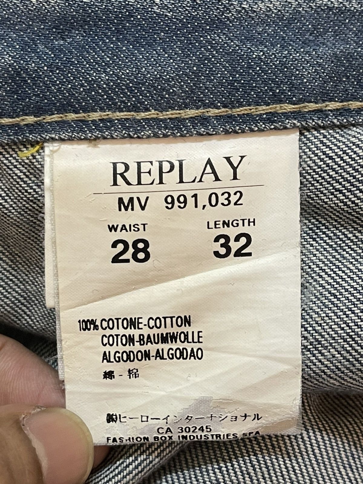 Replay Vintage Replay Blue Mud Wash Blue Faded Style Loose Jeans Size US 30 / EU 46 - 9 Thumbnail