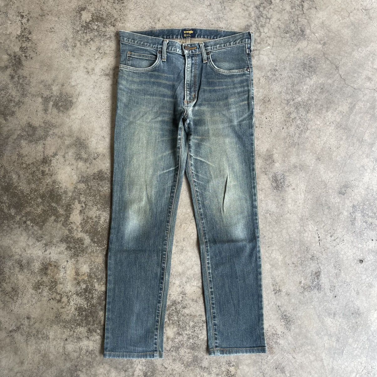 Wrangler 🔥Vintage Wrangler Stoned Washed Ripped Slim Fit Denim Jeans Size US 32 / EU 48 - 1 Thumbnail