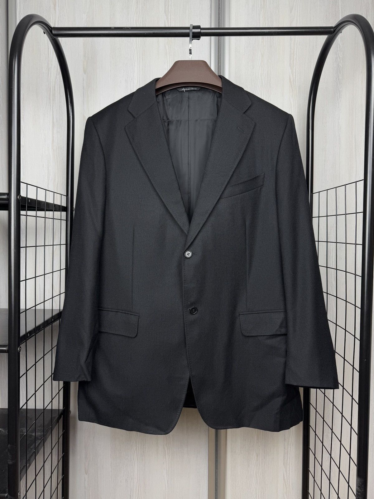 Canali Black Basic pure wool 2 button classic blazer size 56