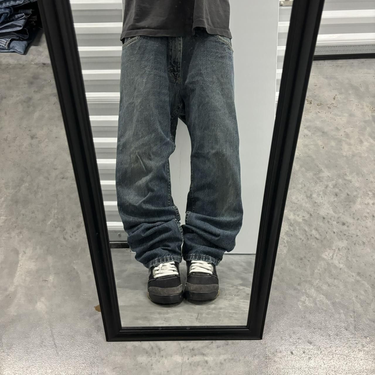 Japanese Brand × Vintage Crazy Vintage Y2K/2000s Grunge Dark Wash Denim Jeans! Size US 36 / EU 52 - 1 Thumbnail