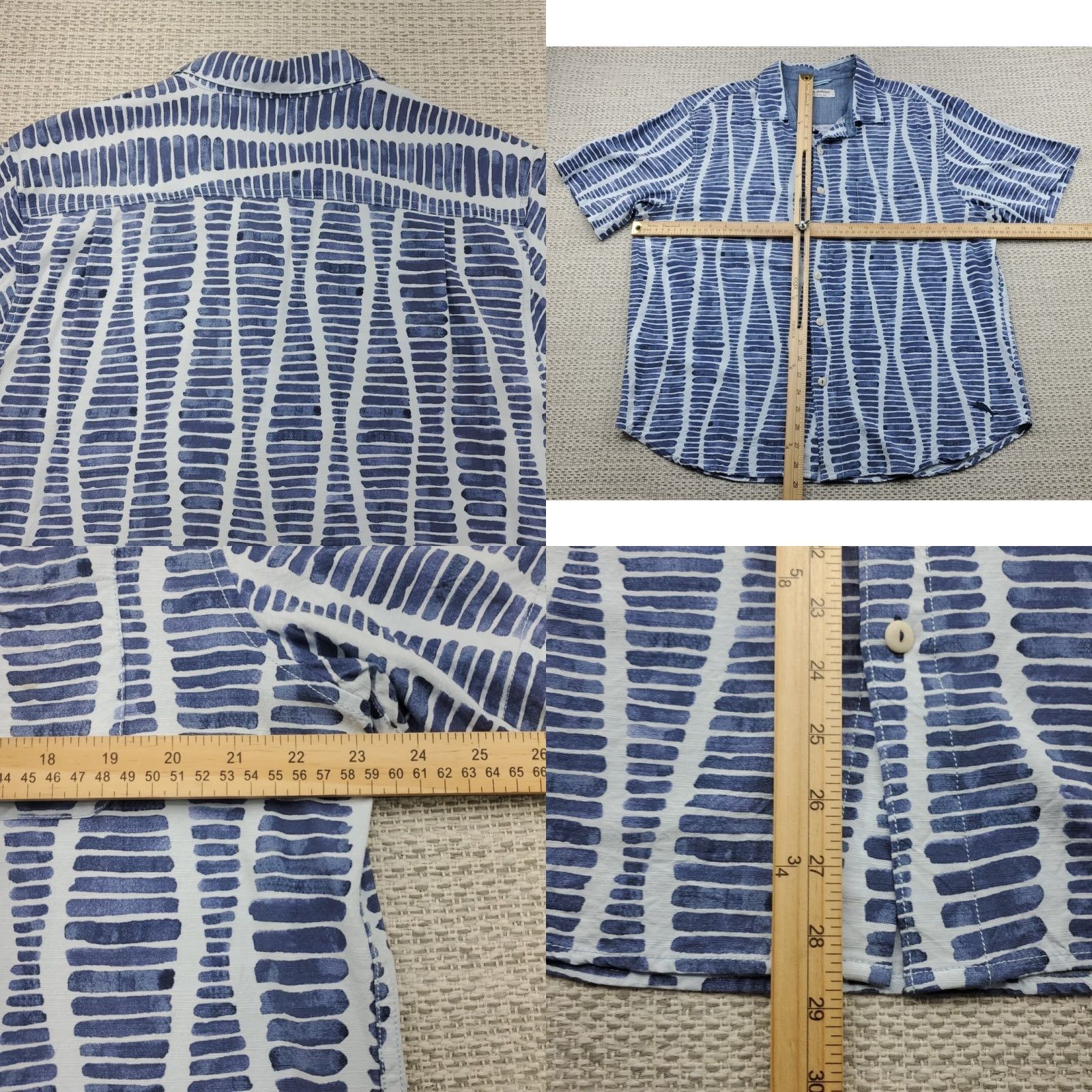 Tommy Bahama Tommy Bahama The Veracruz Cay Hawaiian Shirt Mens L Gray AOP Lenzing Aloha Shirt Size US L / EU 52-54 / 3 - 8 Thumbnail