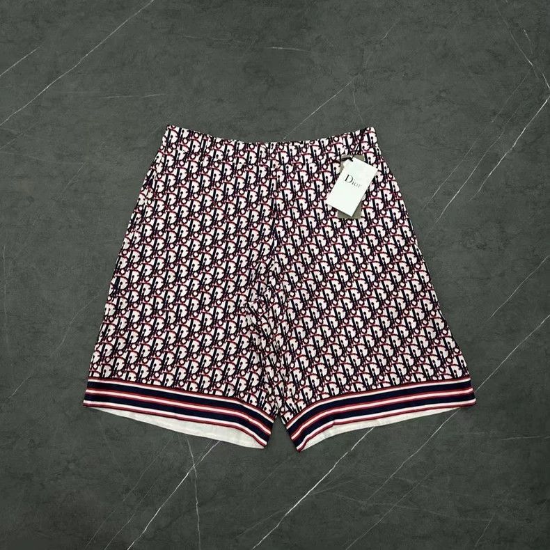 Dior Dior Logo Print Silk Shorts-yf Size US 36 / EU 52 - 1 Thumbnail