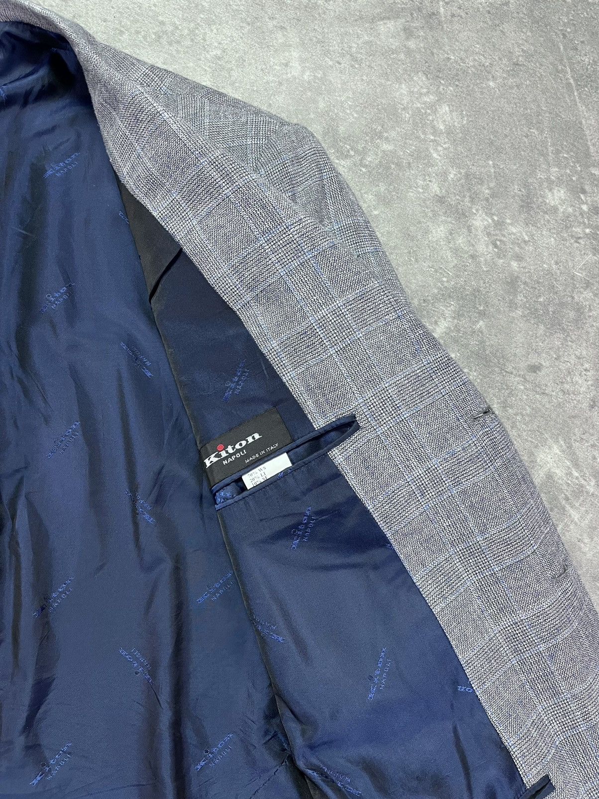 Kiton Kiton Napoli Cashmere Linen Silk Plaid Blazer Jacket 52 Size 52R - 8 Thumbnail