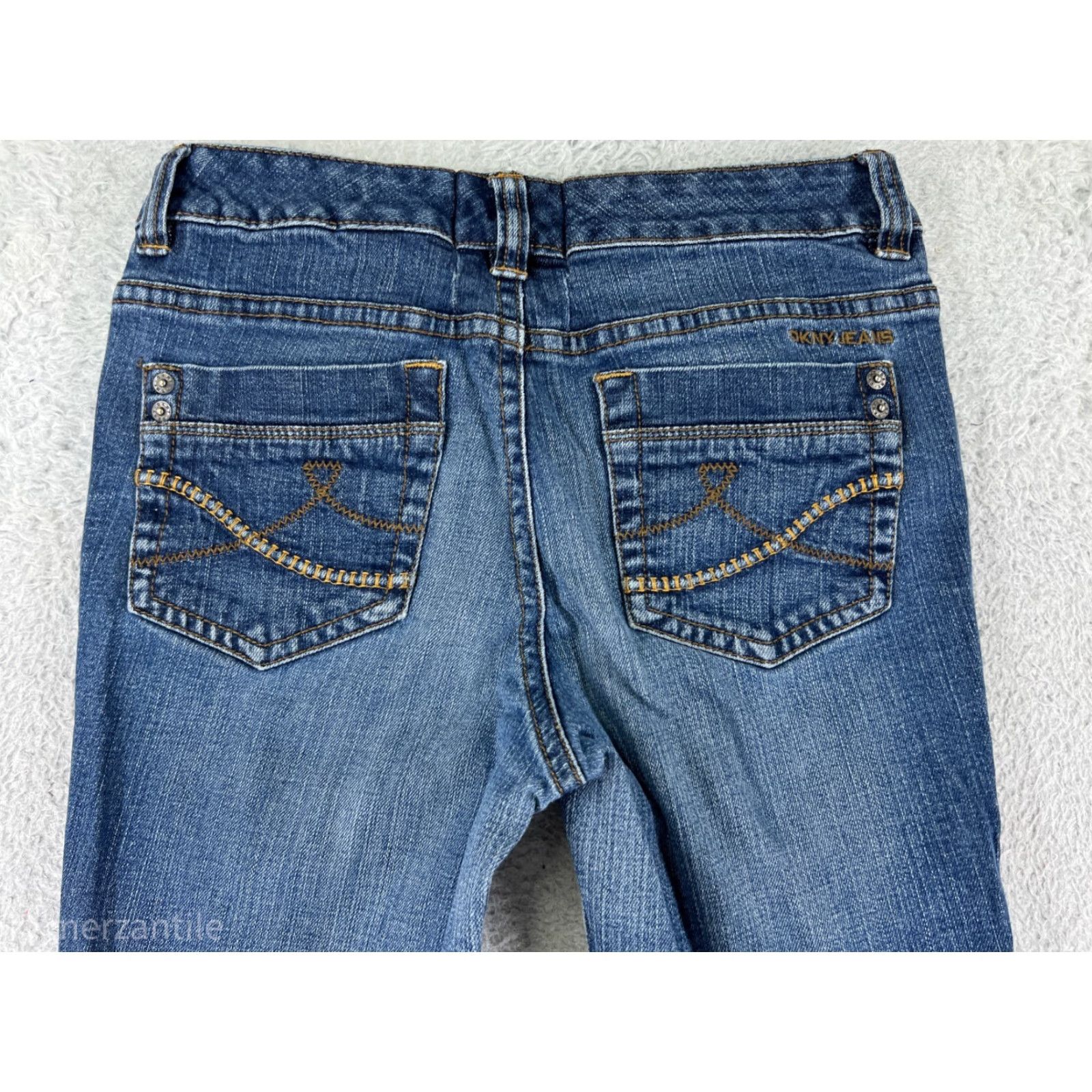 DKNY DKNY Jeans Womens 4 Denim Flared Stretch 5-Pocket 28in Inseam Blue Adult Regular Mid Rise Womens - 90s/Classic American Theme Size 27" / US 4 / IT 40 - 3 Thumbnail