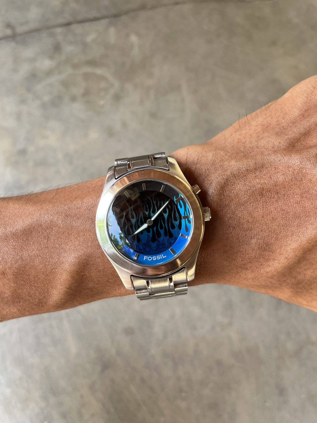 Fossil Vintage FOSSIL BIG TIC WATCH BLUE FLAME Size ONE SIZE - 2 Thumbnail