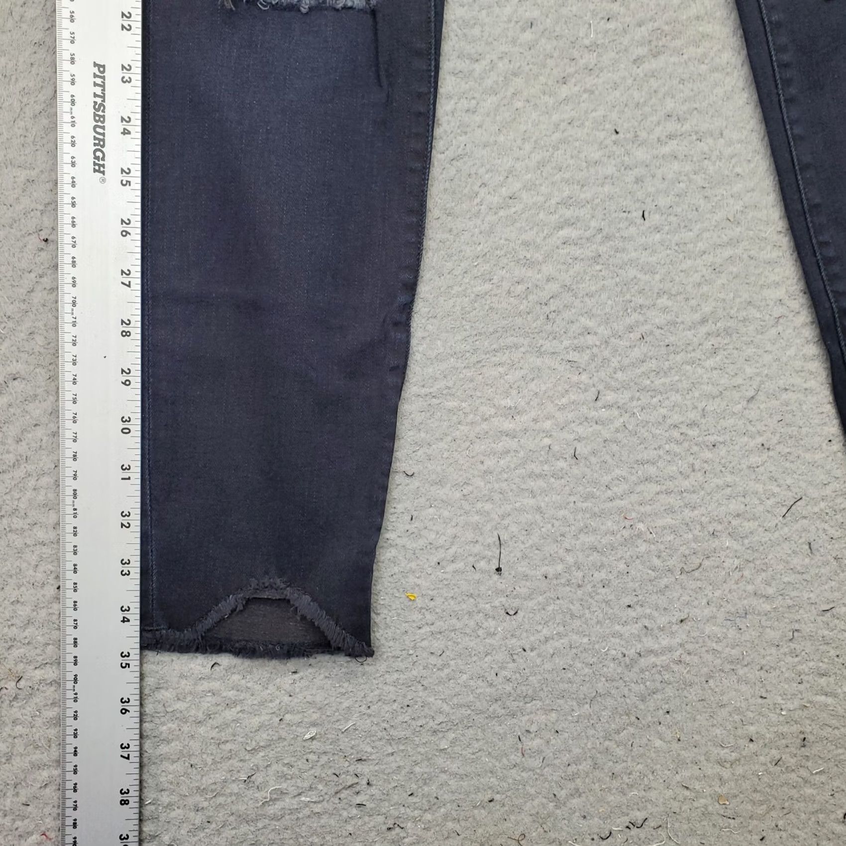DL1961 DL1961 Jeans Womens 27 Blue Denim Stretch Raw Hem Faded Distressed Skinny Leg Jeans Size 27" / US 4 / IT 40 - 3 Thumbnail