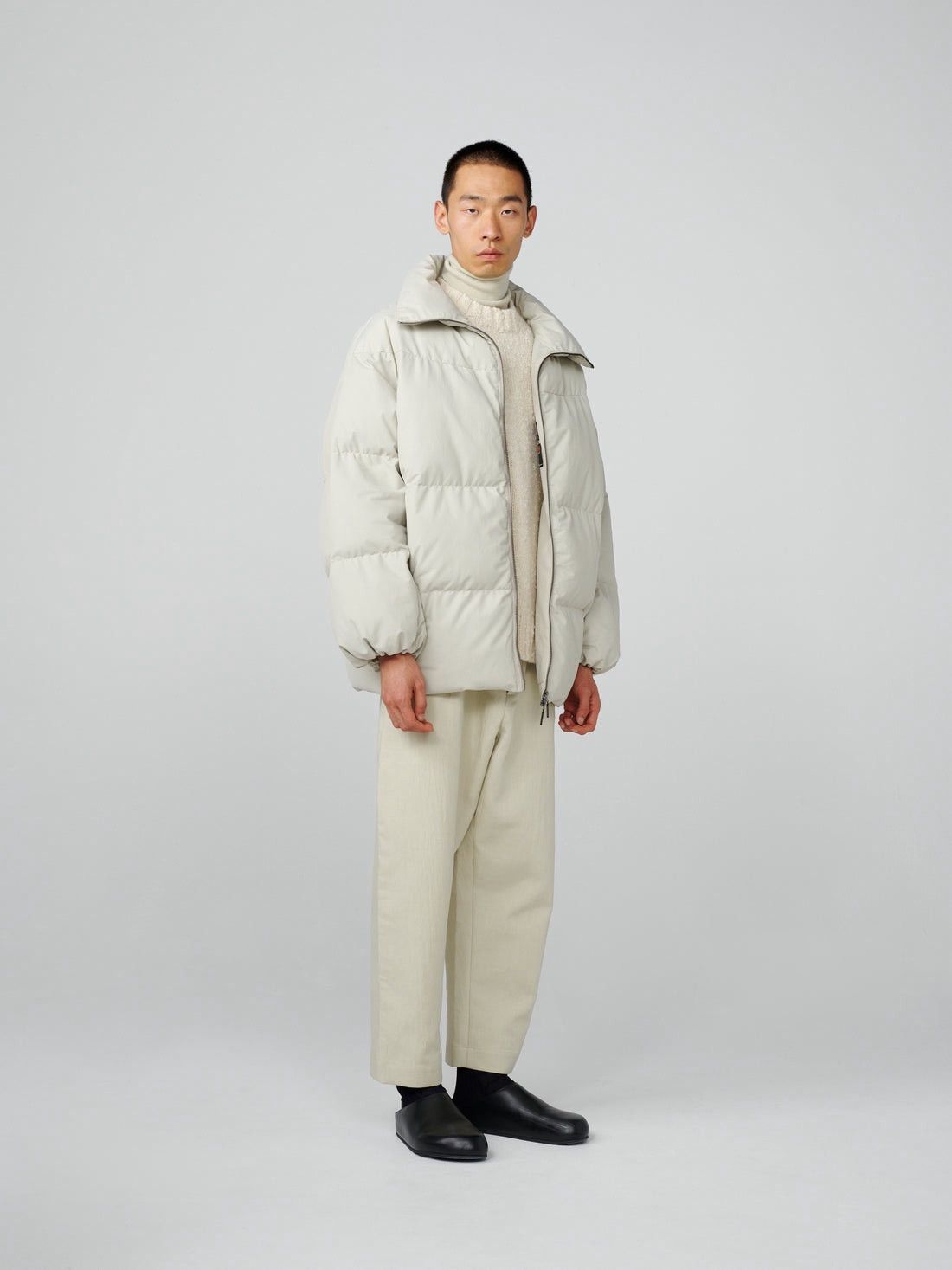 Studio Nicholson Studio Nicholson Oject Eco-down jacket in stone Size US S / EU 44-46 / 1 - 2 Thumbnail