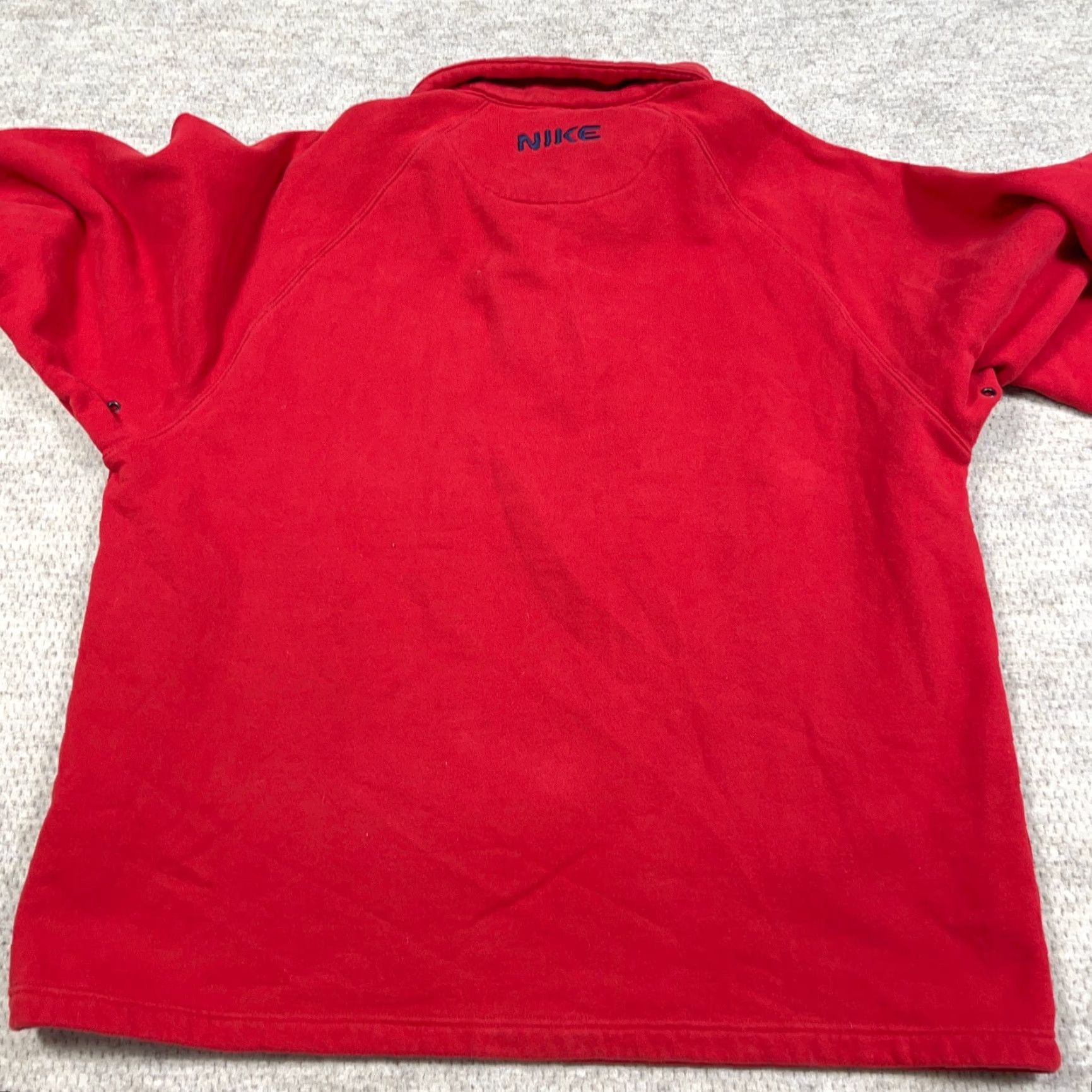 Nike VINTAGE Nike Sweatshirt Men XL Red 1/4 Zip Pullover Mock Neck Sportswear Logo Sweatshirt 2000s Mens Size US XL / EU 56 / 4 - 6 Thumbnail