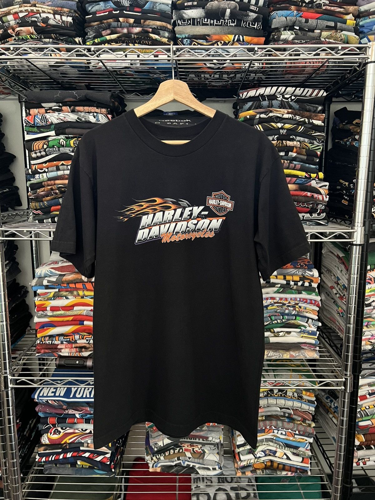 Harley Davidson 2005 H-D Hamlins Viking Flaming Lightning Thunder Tee Size US L / EU 52-54 / 3 - 1 Thumbnail
