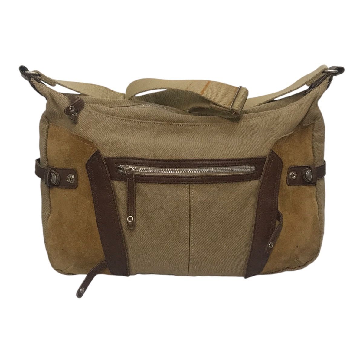 Japanese Brand × MasterPiece MasterPiece Half Leather Canvas Sling/Cross Body Bag Size ONE SIZE - 5 Thumbnail