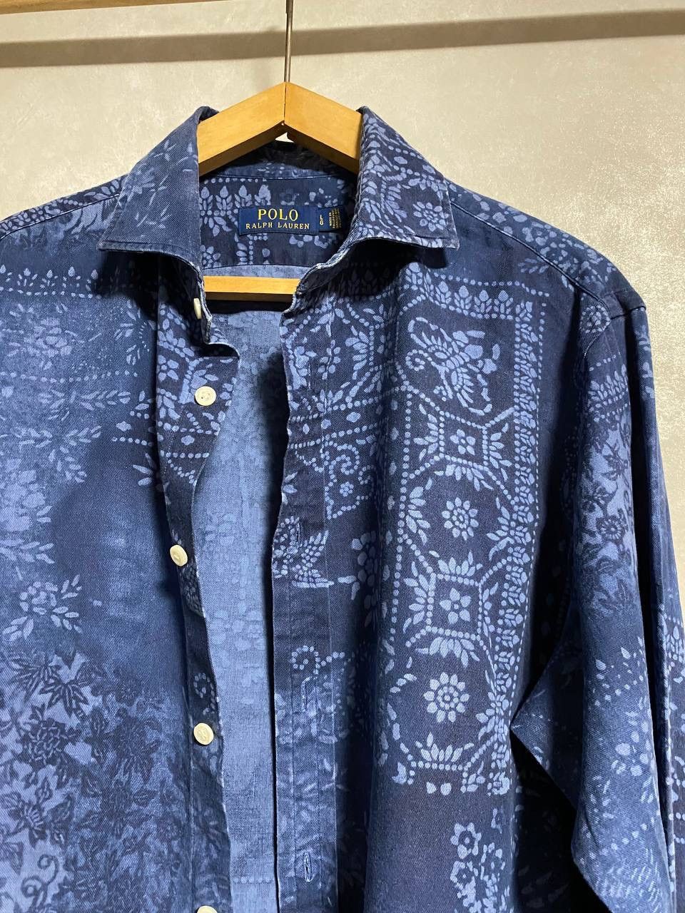 Japanese Brand × Polo Ralph Lauren Polo Ralph Lauren Distressed Bandana Shirt Size US L / EU 52-54 / 3 - 3 Thumbnail