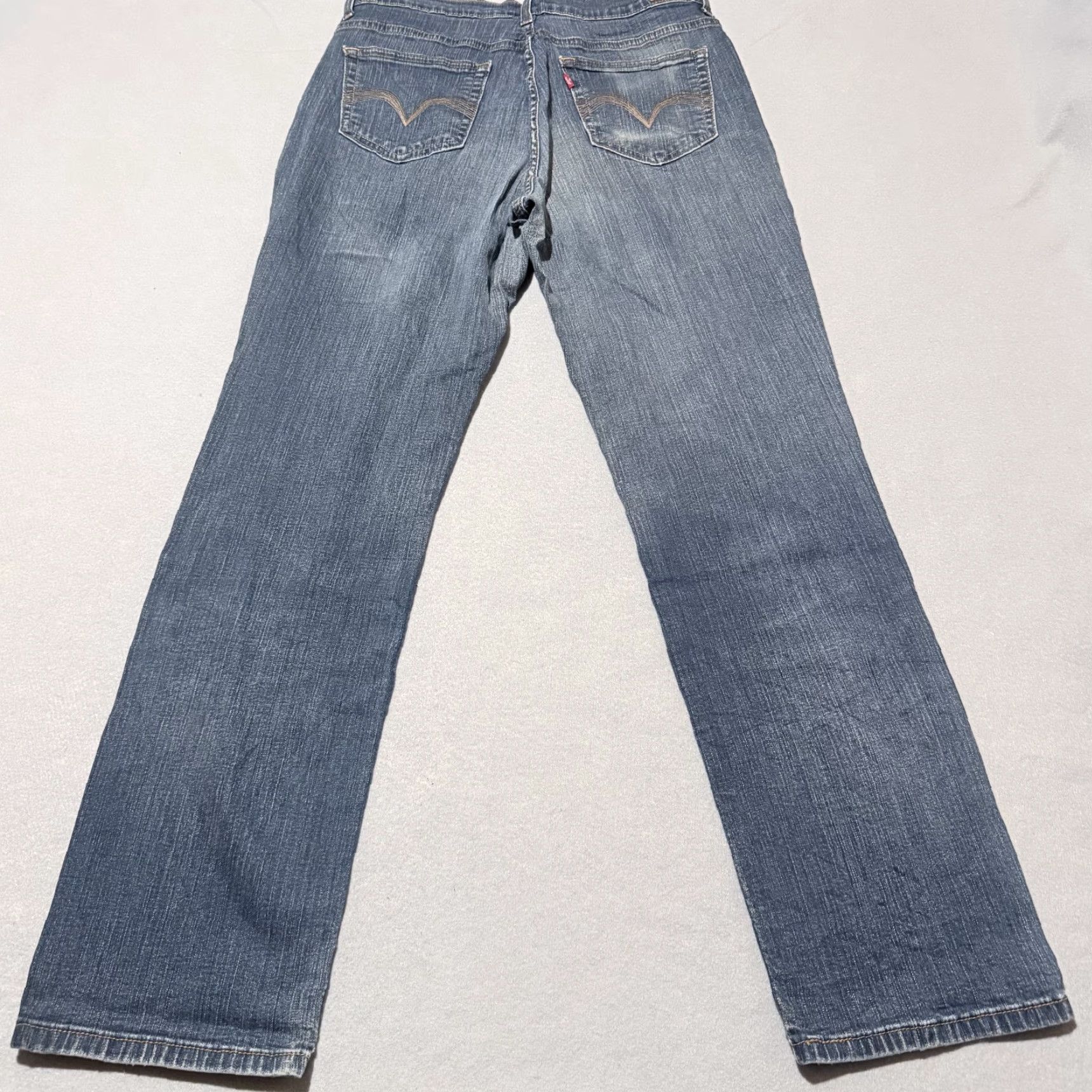 Levi's Levi's Jeans Women's Blue Denim Stretch High Rise Classic Straight Fit 14M Size 36" / US 14 / IT 50 - 2 Thumbnail