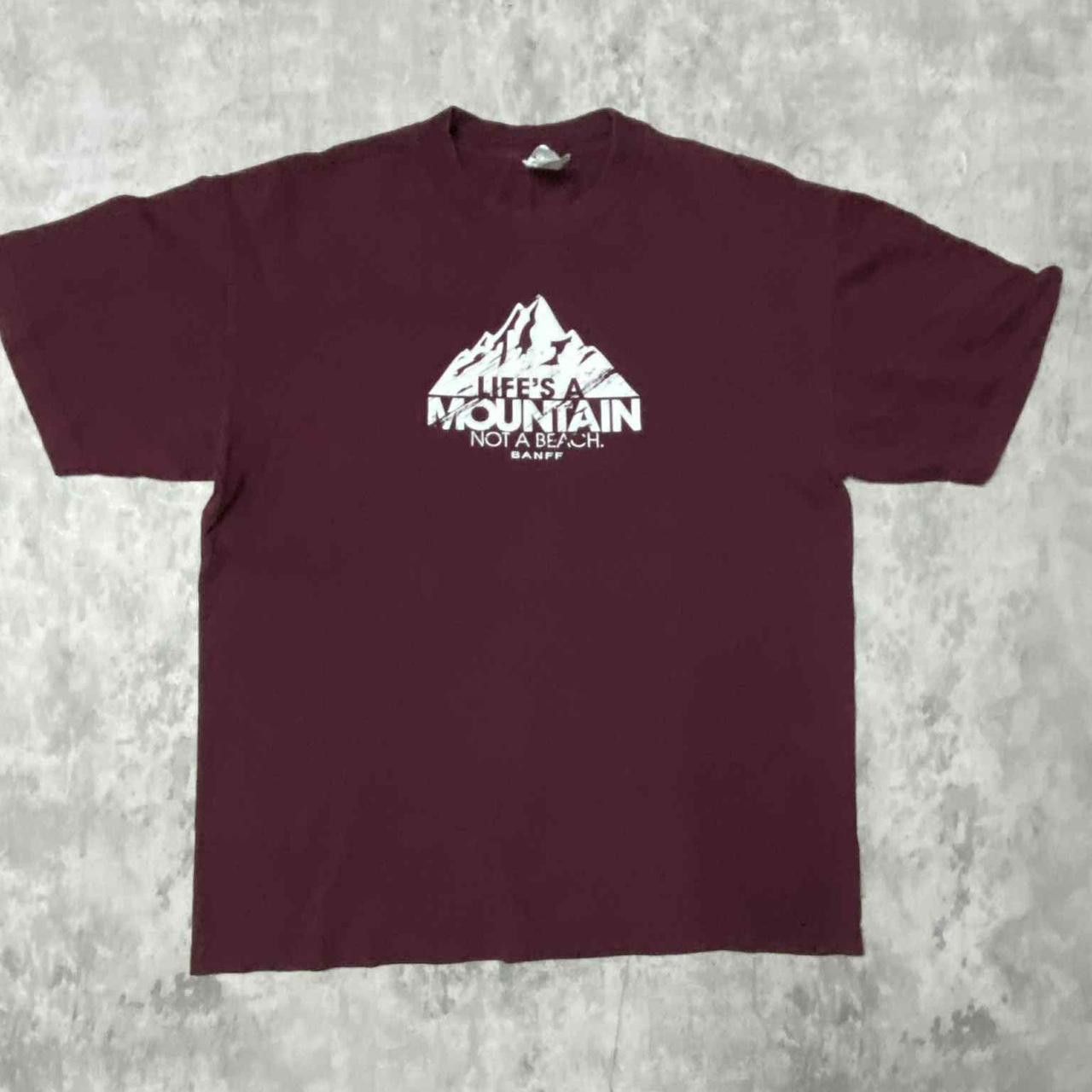 Other Burgundy and white Life's A Mountain Toosh Beach T-Shirt Size US L / EU 52-54 / 3 - 1 Thumbnail
