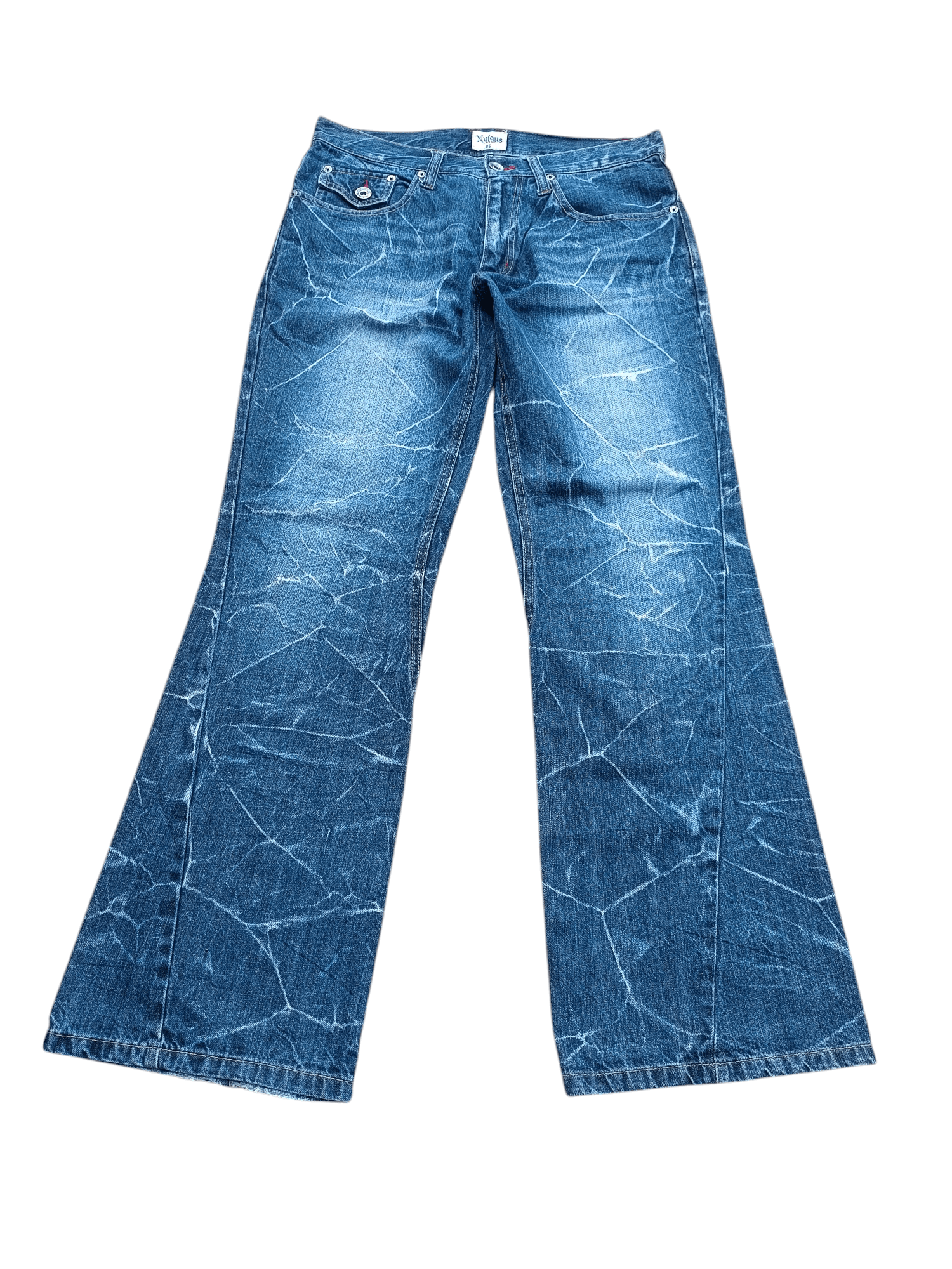 Japanese Brand FLARED 💥 JAPANESE BRAND NYLAUS ANGEL WING EMBROIDERY DENIM Size US 32 / EU 48 - 4 Thumbnail