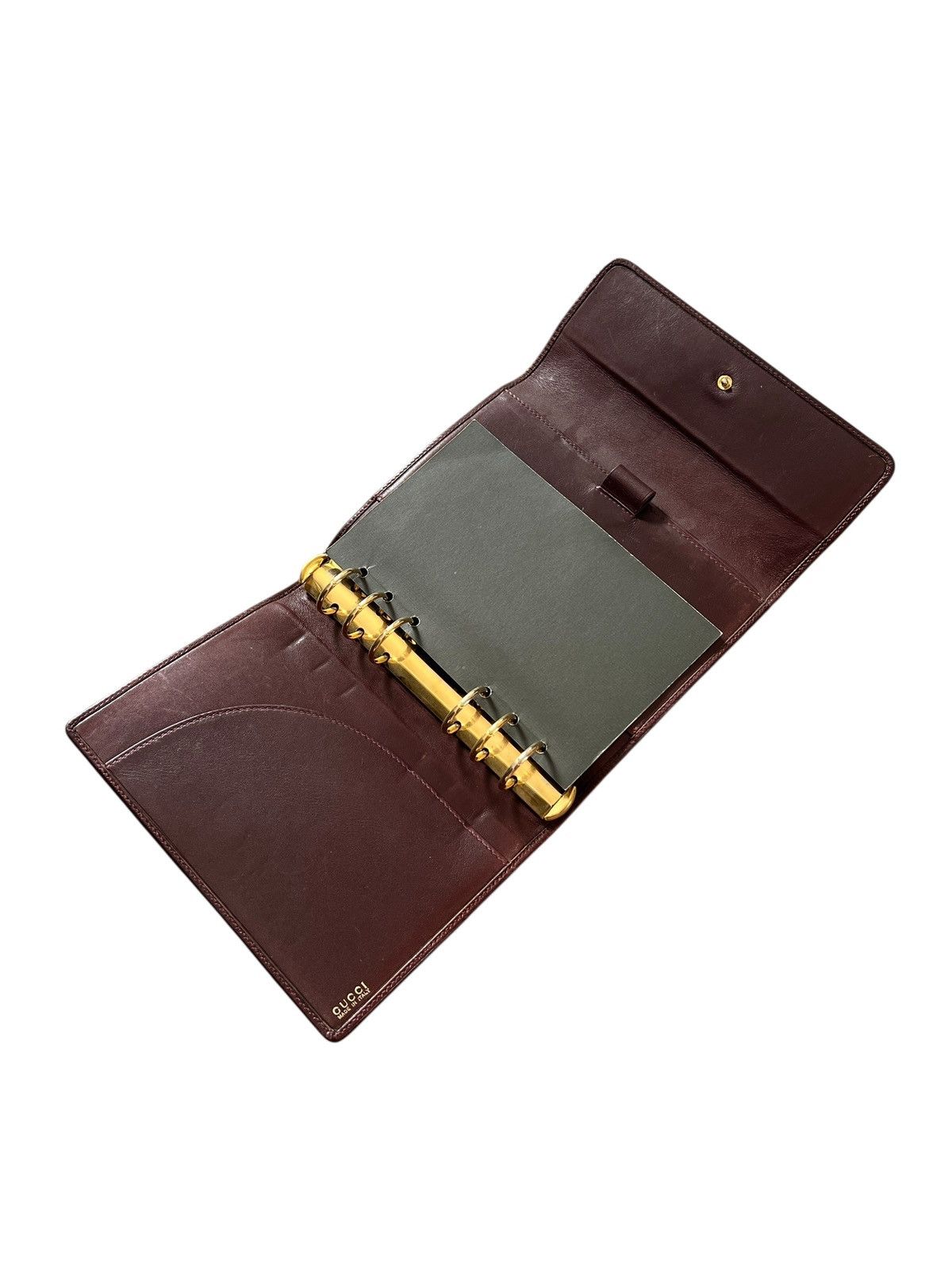 Gucci Vintage Gucci Leather Notebook Cover Size ONE SIZE - 9 Thumbnail