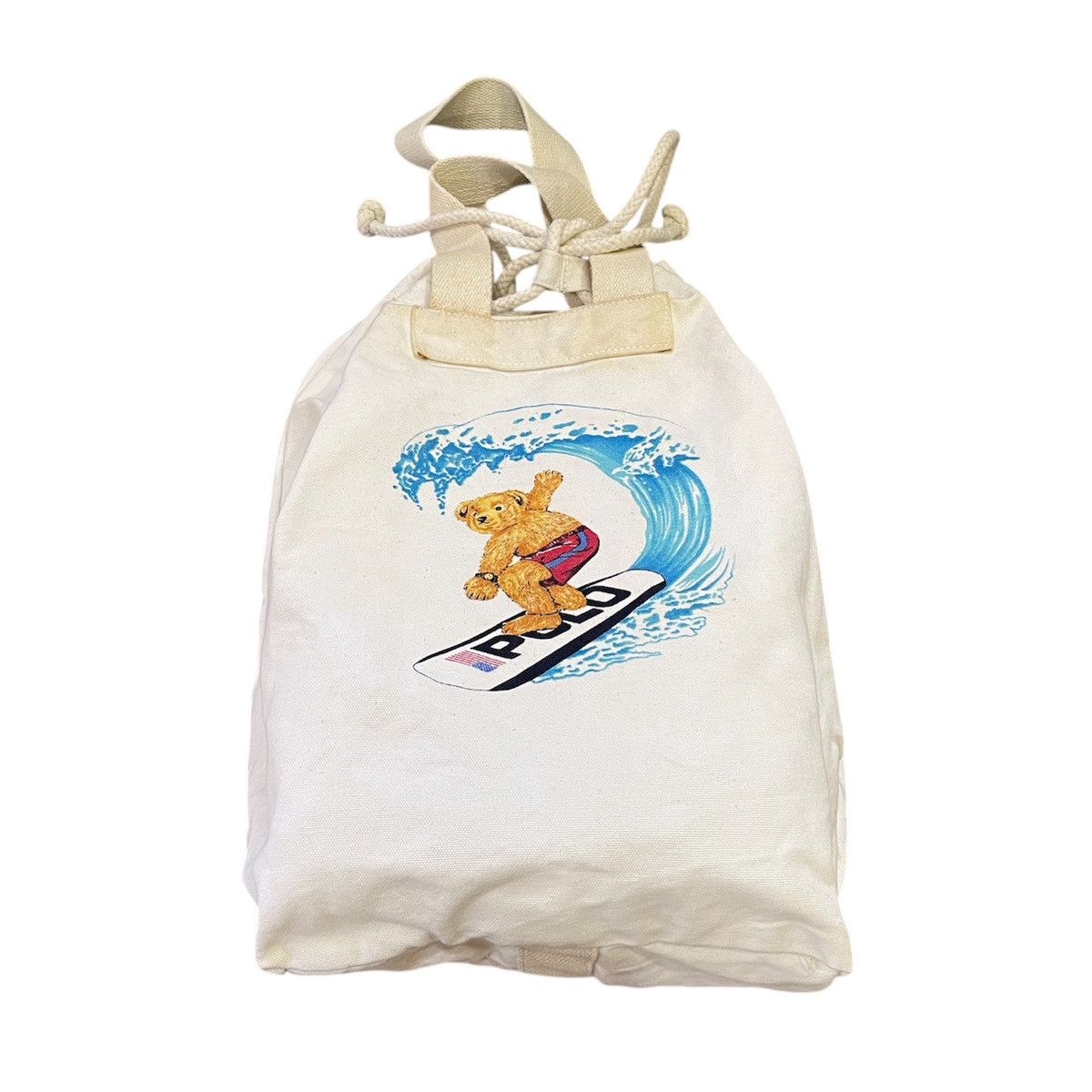 Polo Ralph Lauren Rare!Vintage Polo Ralph Lauren Surfing Bear Drawstring Bag Size ONE SIZE - 1 Thumbnail
