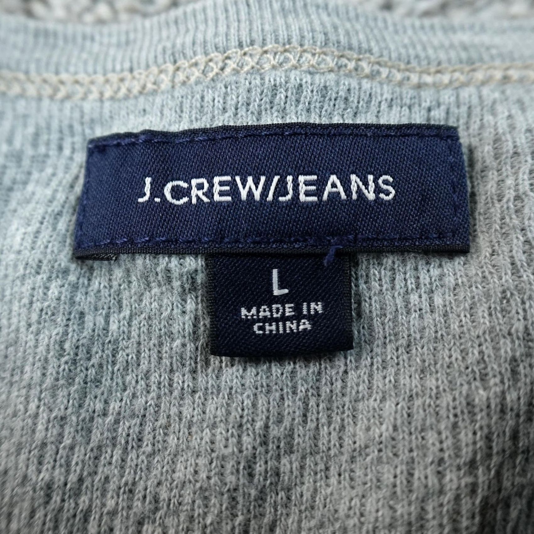 J.Crew J.CREW Shirt Mens L Gray Waffle Knit Thermal Henley Long Sleeve Casual Preppy Shirt Mens L Gray Size US L / EU 52-54 / 3 - 4 Thumbnail