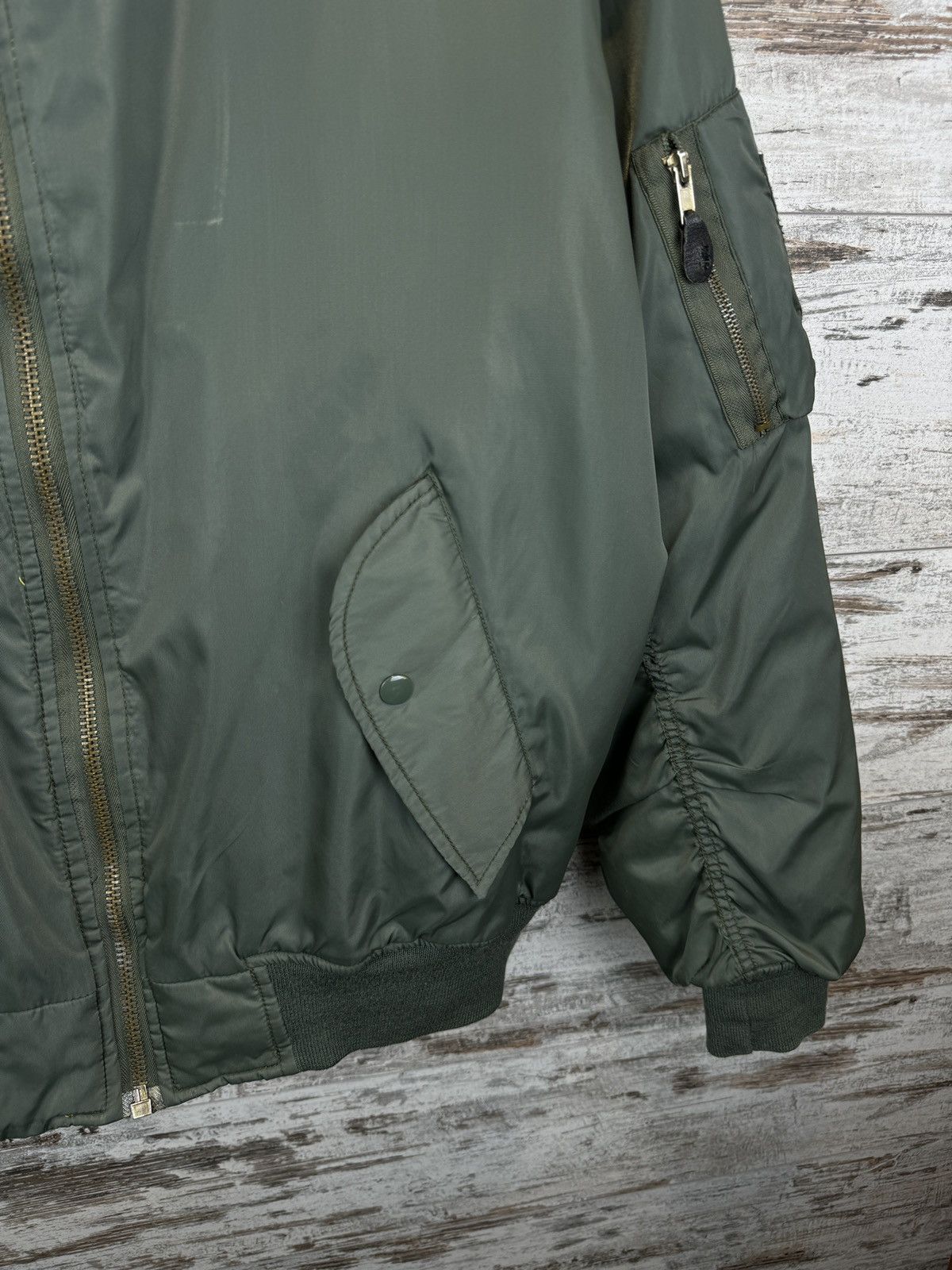 Other Mens Ma1 Flyer Vintage Nylon Bomber Jacket Boxy Fit Oversize Size US XXL / EU 58 / 5 - 6 Thumbnail