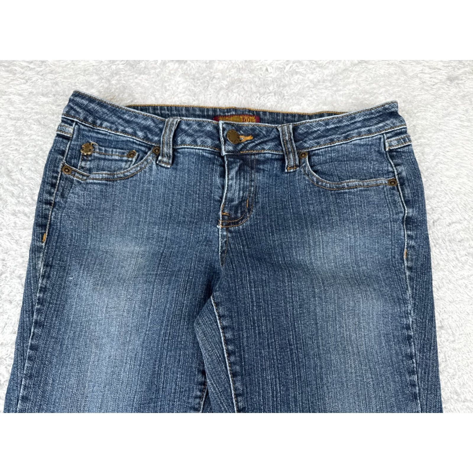 Vintage Zana Di Jeans Junior 9 Blue Denim Cotton Blend Bootcut Flare Low Rise 28x30 Size 30" / US 8 / IT 44 - 4 Thumbnail
