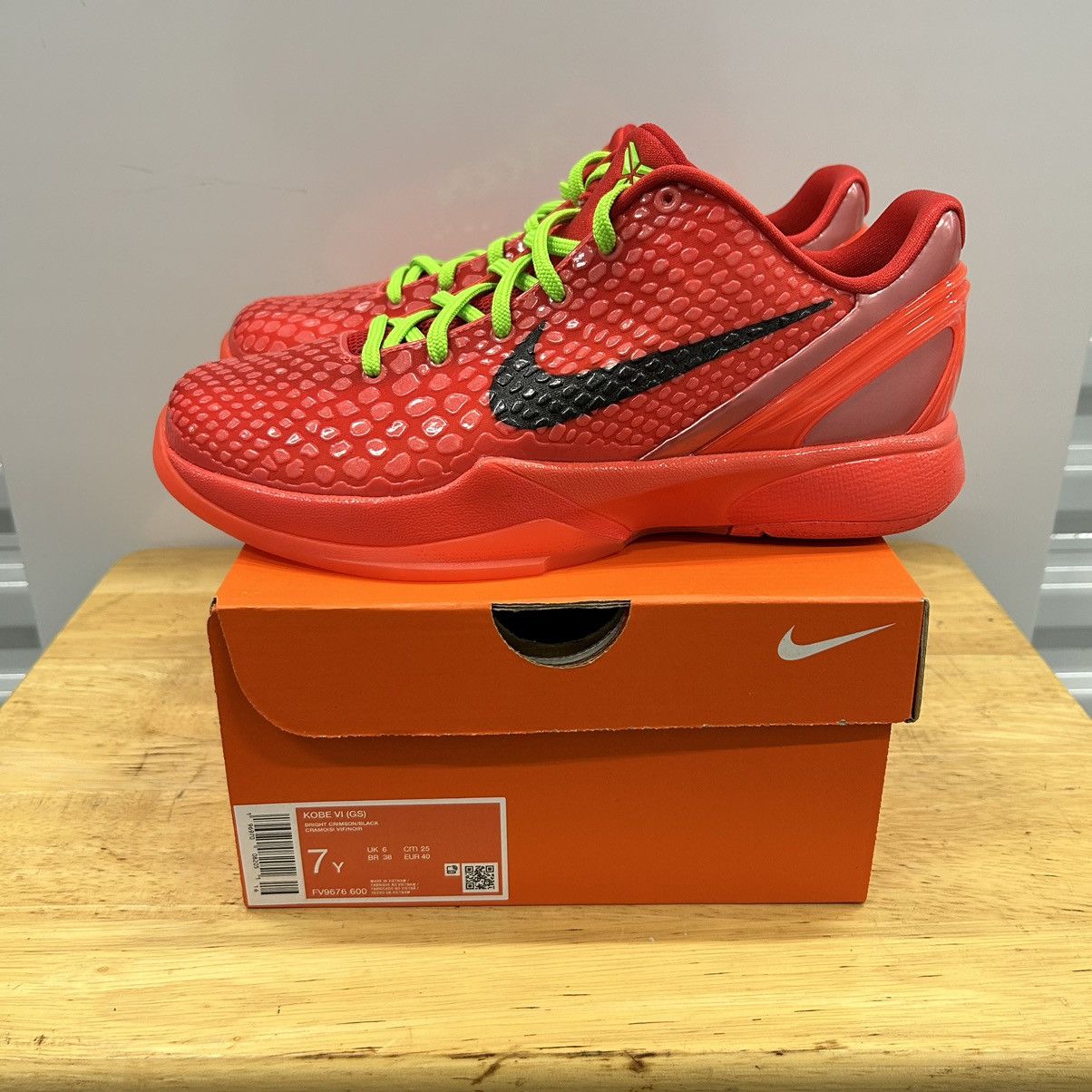 Nike Nike Kobe 6 Protro Reverse Grinch Sz 7Y GS FV9676-600 New Size US 7 / EU 40 - 6 Thumbnail