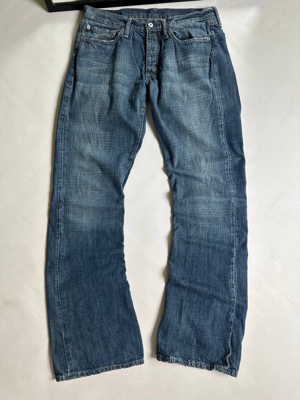 G-Star 00s Vintage G Star RAW Washed Flared Japan Jean Size US 33 - 1 Thumbnail