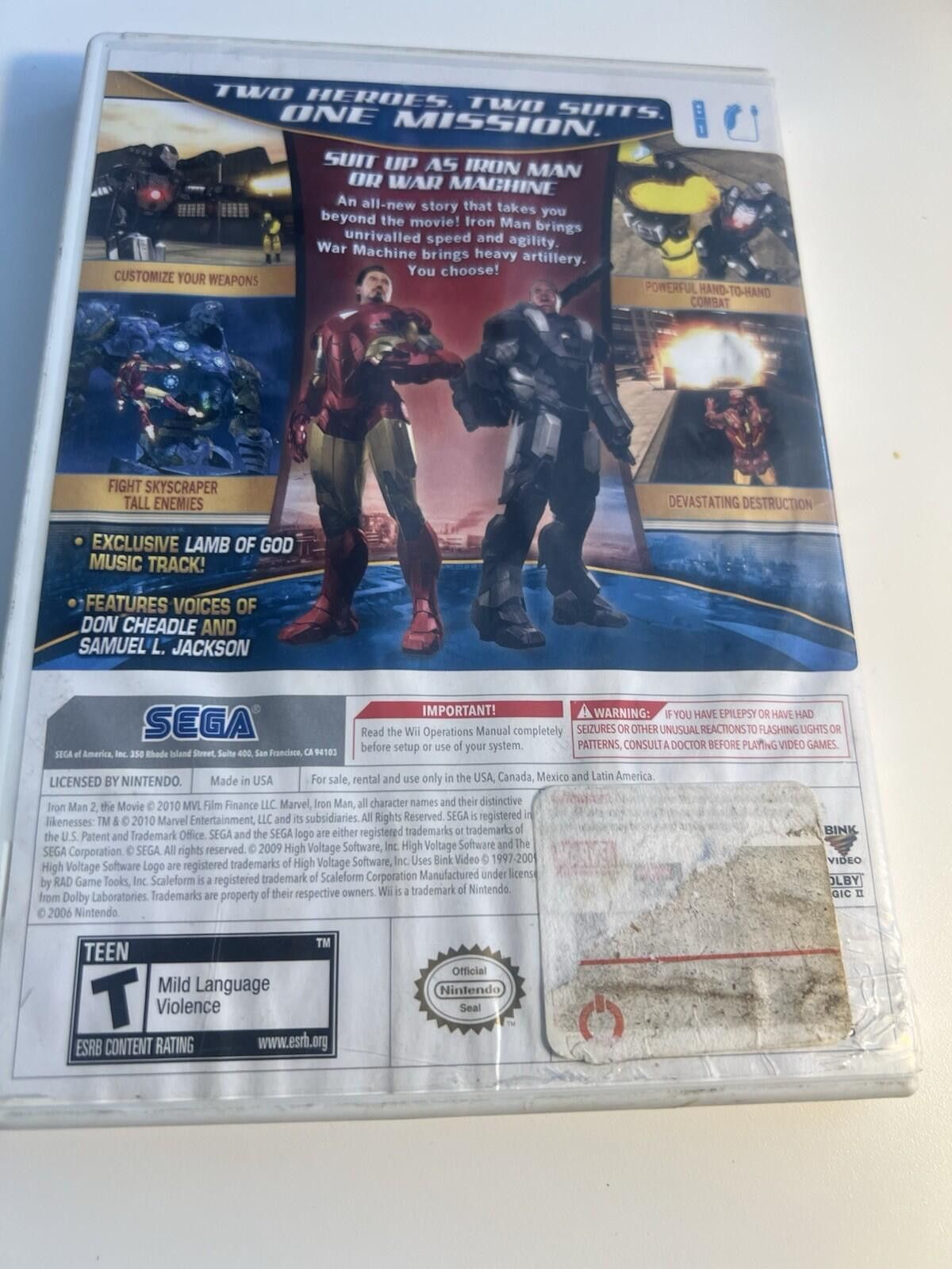 Other Iron Man 2 (Nintendo Wii, 2010) Clean & Tested Working - Size ONE SIZE - 8 Thumbnail