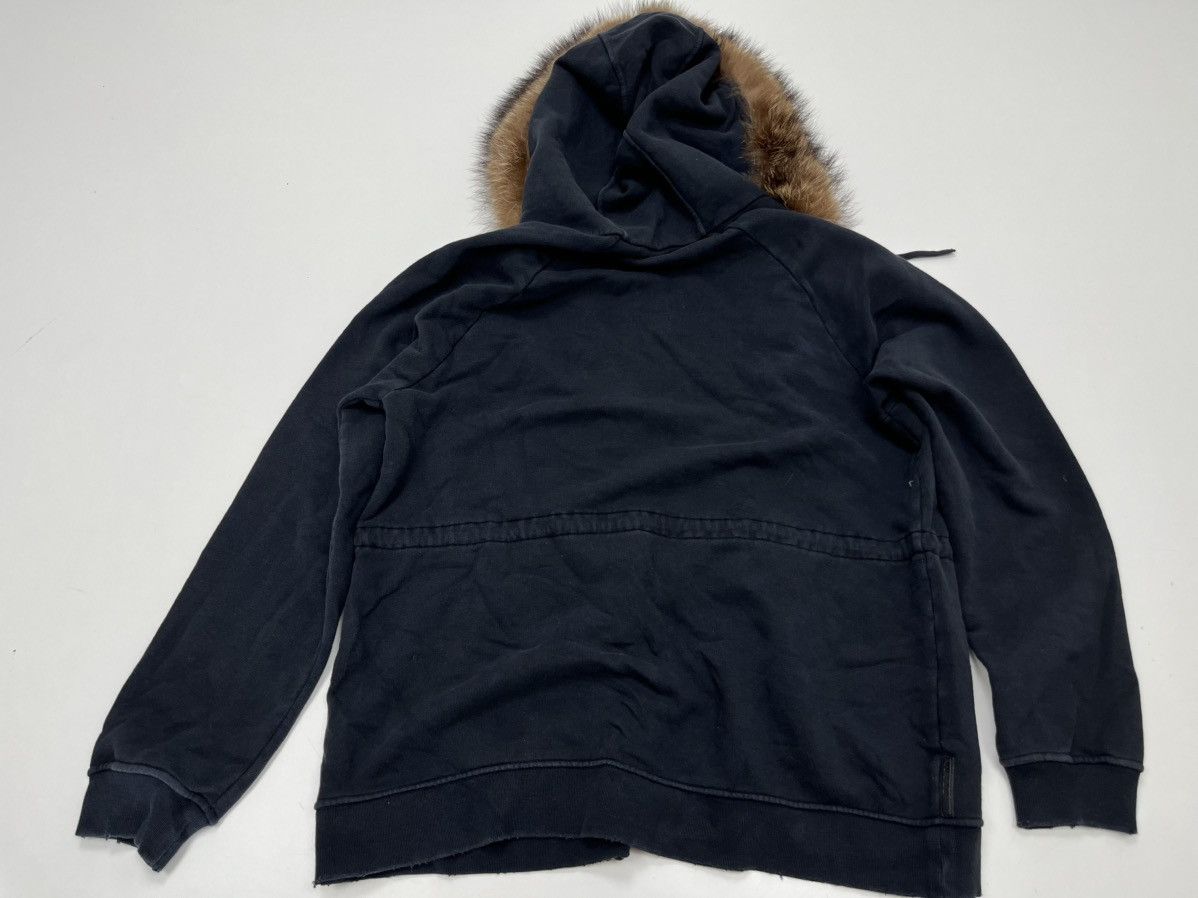 Prada Prada Women’s Navy Fur Trim Zip-Up Hoodie Size L / US 10 / IT 46 - 11 Thumbnail