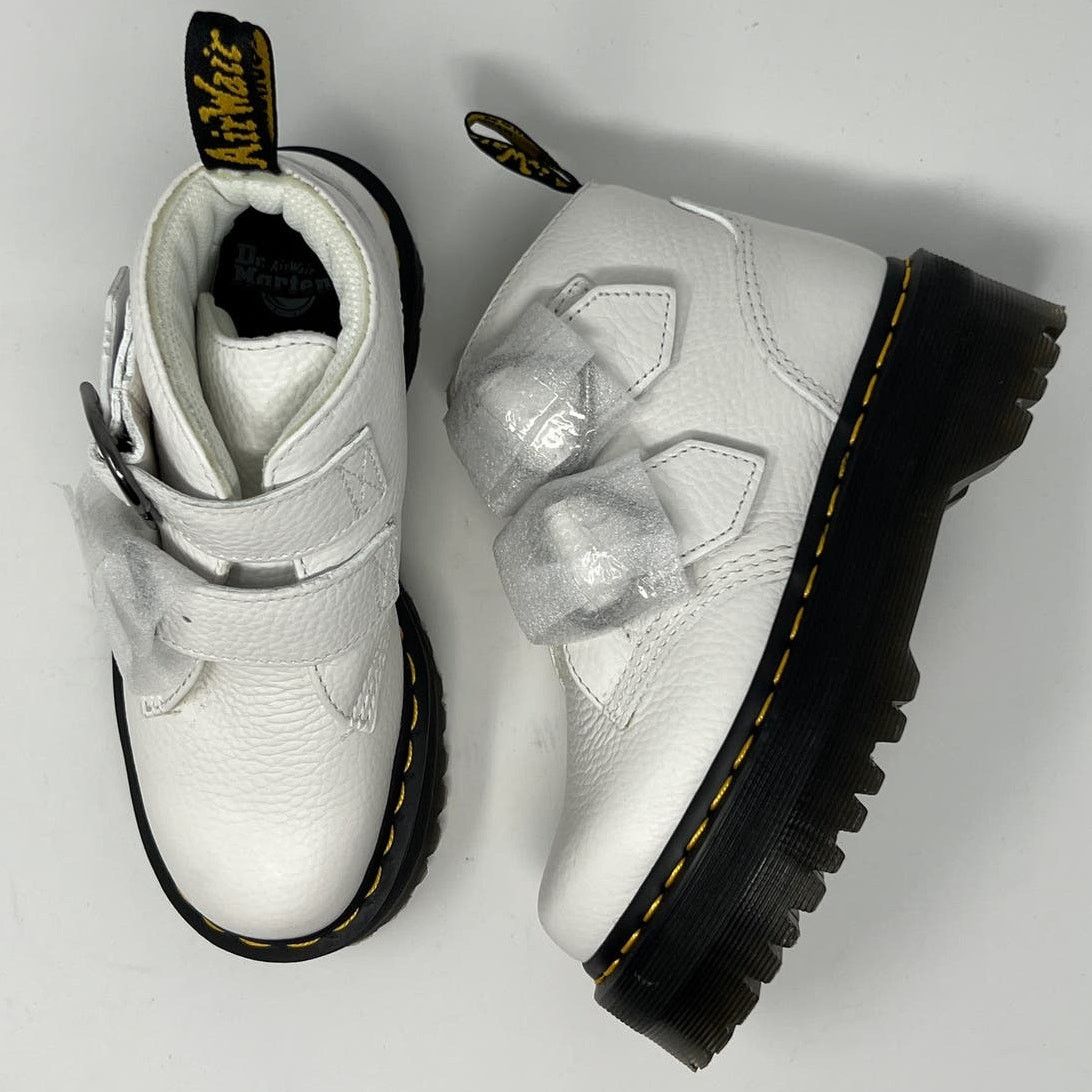 Martens Devon Heart Leather Platform Boots SIZE 5/US