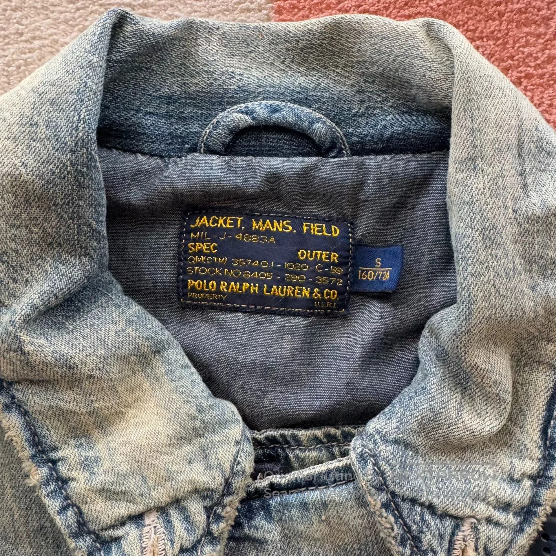 Polo Ralph Lauren Ralph Lauren M43 Military Denim Jacket. Size US S / EU 44-46 / 1 - 5 Thumbnail