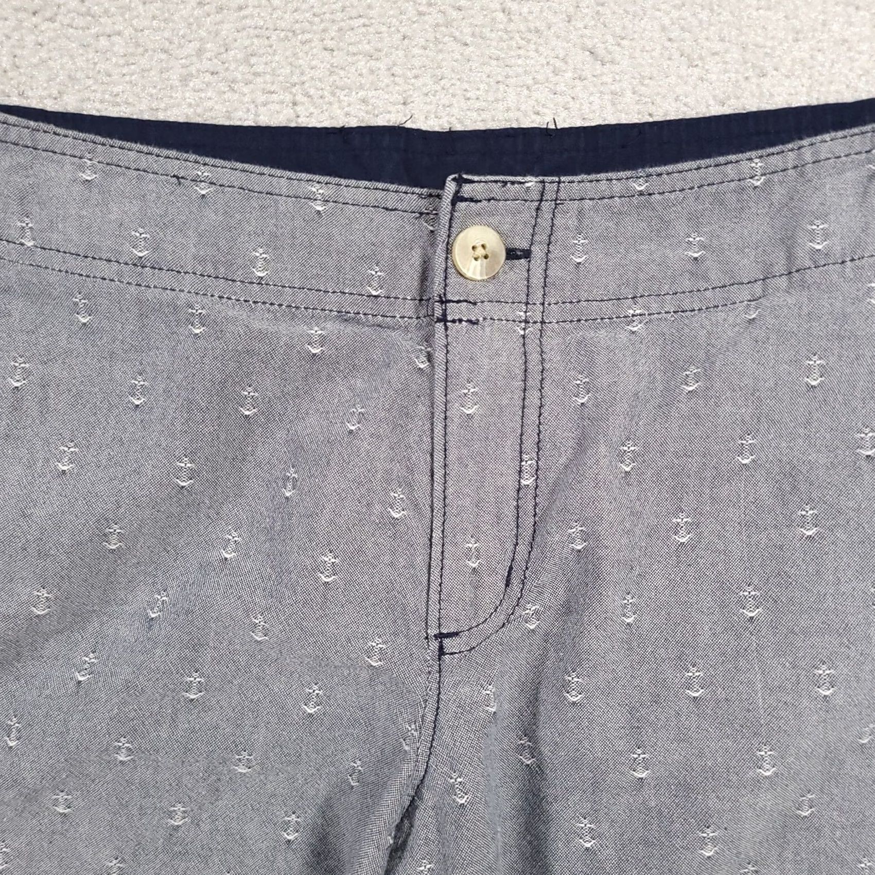Nautica Columbia PFG Anchor Print Shorts Womens 12 Blue Nautical Fishing Outdoors 33X5.5 Size 34" / US 12 / IT 48 - 3 Thumbnail