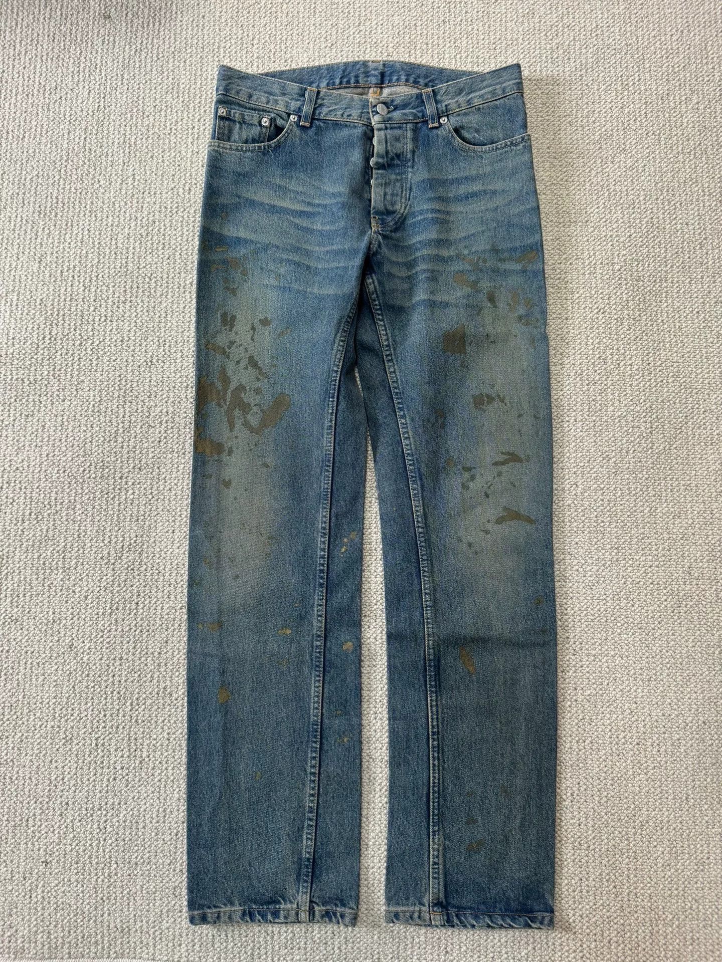 Helmut Lang helmut lang 1998 watercolor dyed jeans Size US 32 / EU 48 - 1 Thumbnail