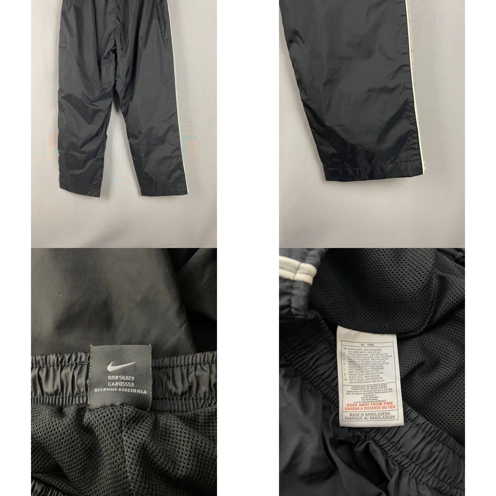 Nike Nike Mens Track Pants L Black Polyester Elastic Waist Running Trousers Pants Size US 33 - 8 Thumbnail