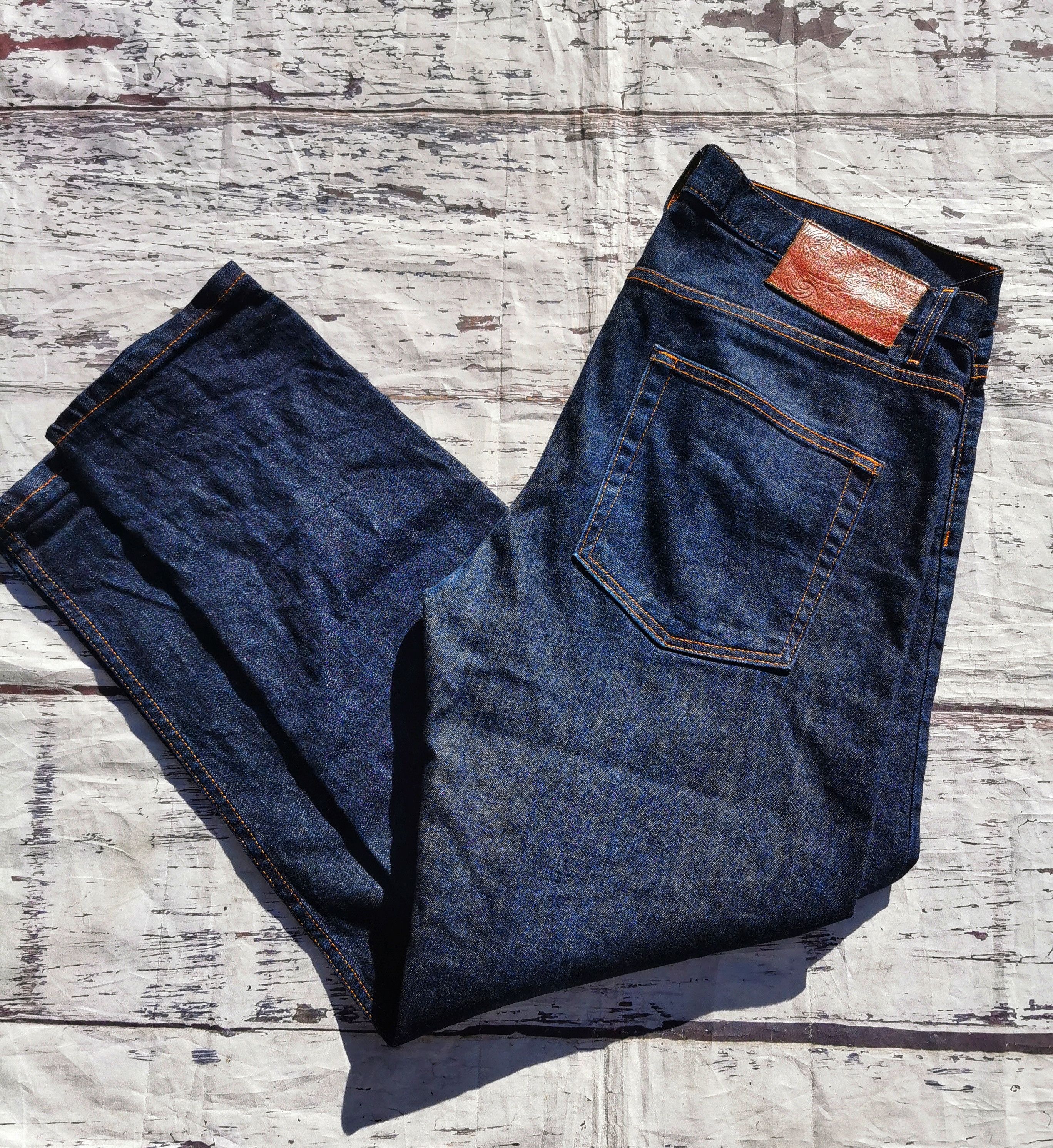 Blue naked and famous straight jeans
