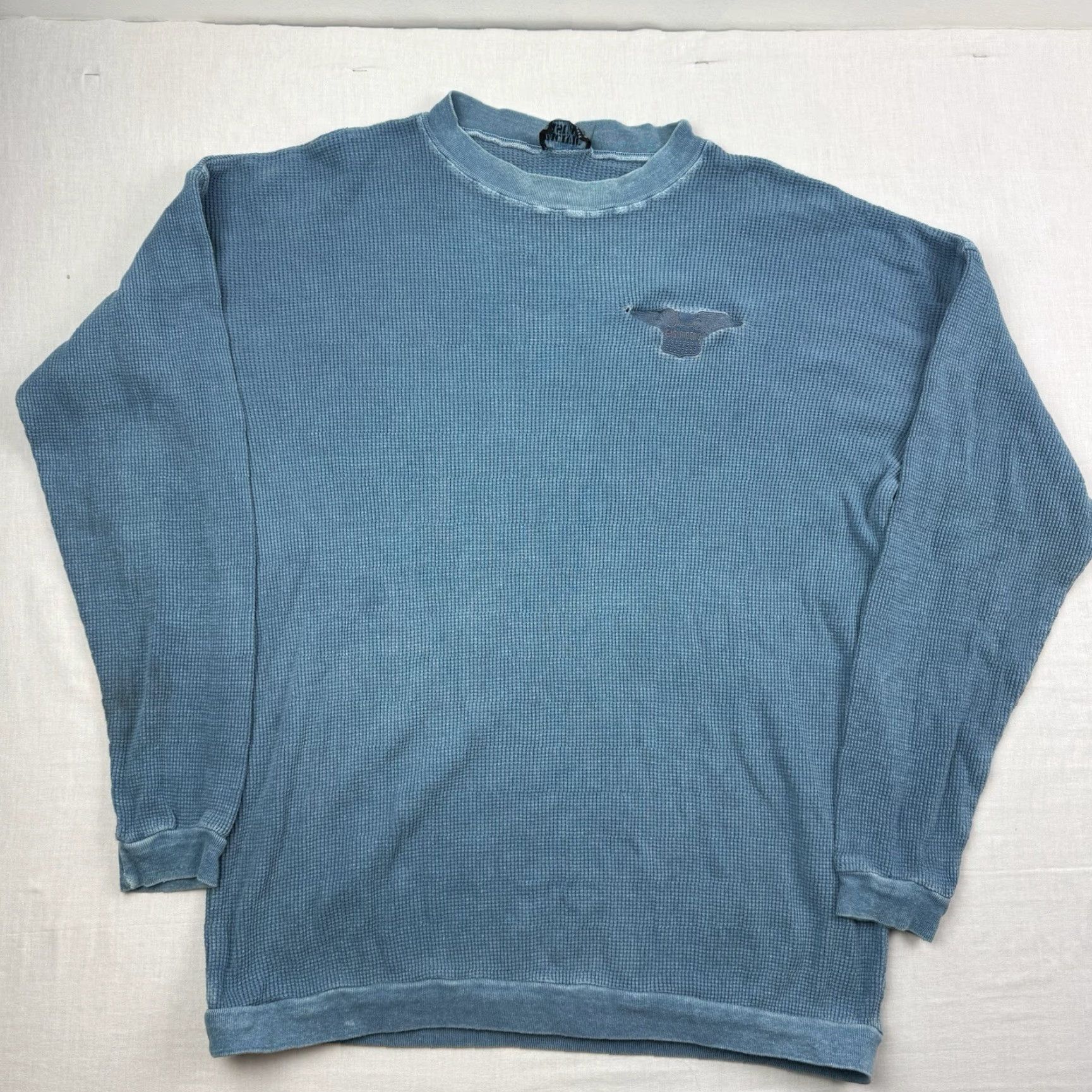 Vintage VINTAGE Easy Riders Thermal Shirt Men Large Blue 90s Biker Punk Hipster Crew Neck Long Sleeve Size US L / EU 52-54 / 3 - 7 Thumbnail