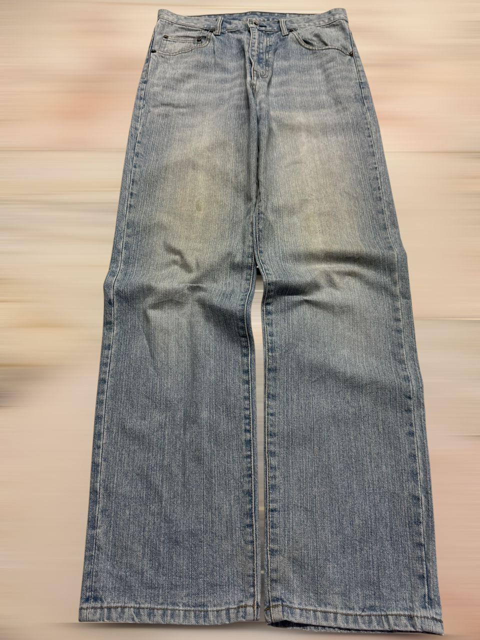 Japanese Brand VINTAGE 2000s JAPANESE MUDWASH STRAIGHT BLUE JEANS Size US 30 / EU 46 - 2 Thumbnail