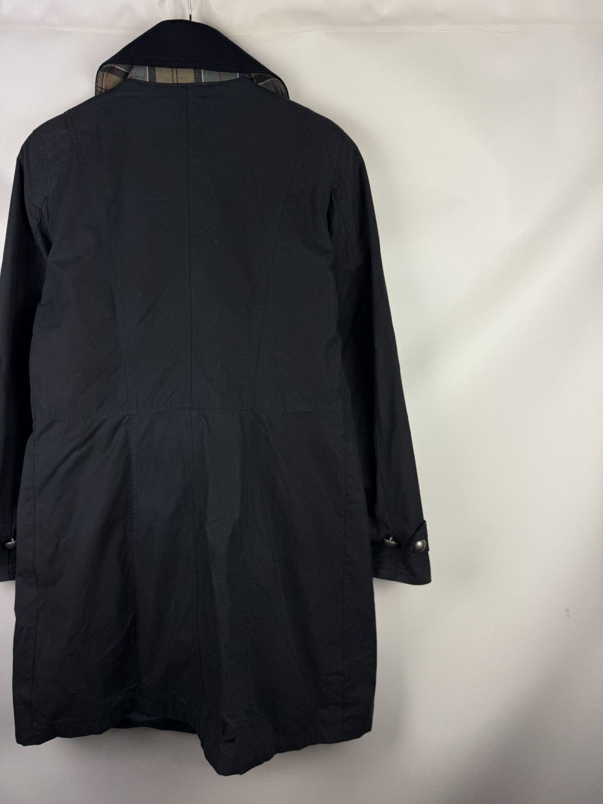 Barbour Barbour Ladies Wax Waxed Cotton Double Breasted Trench Coat Size L / US 10 / IT 46 - 15 Thumbnail