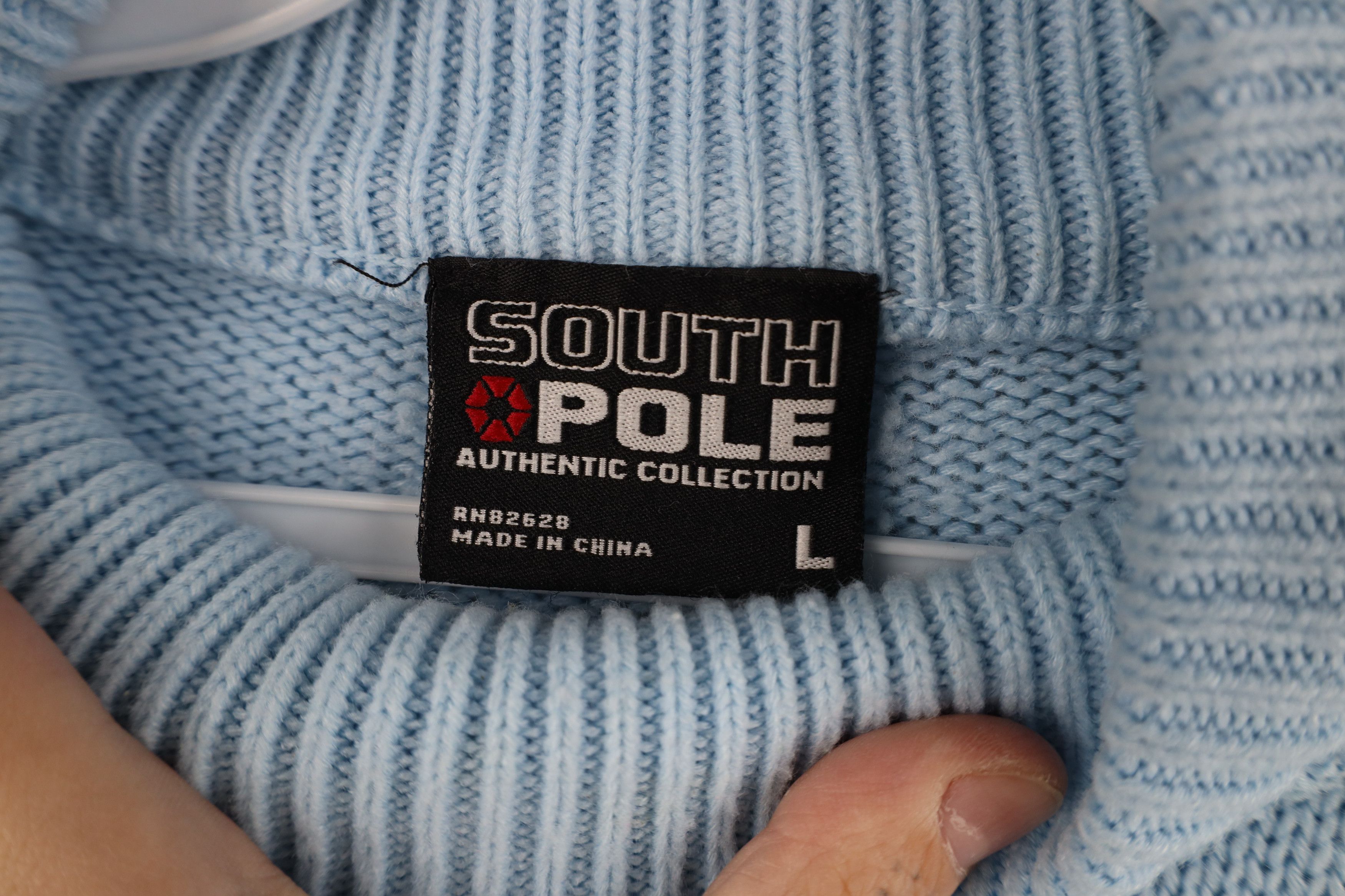 Southpole Vintage 90s Y2K Southpole Ribbed Knit Mock Neck Sweater Size US L / EU 52-54 / 3 - 7 Thumbnail