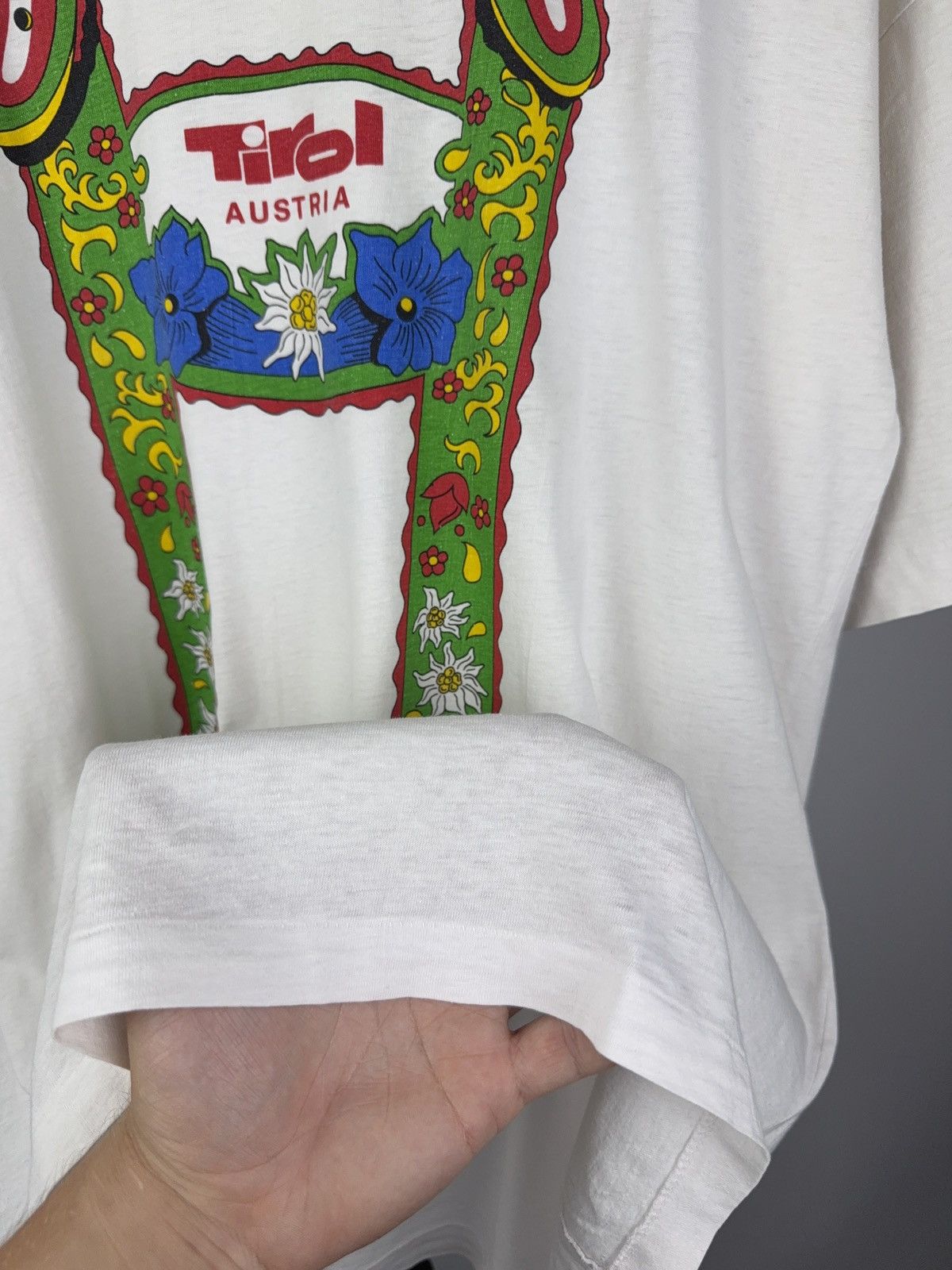 Vintage Vintage Retro Rare Traditional Style Tirol Austria T Shirt Size US L / EU 52-54 / 3 - 7 Thumbnail