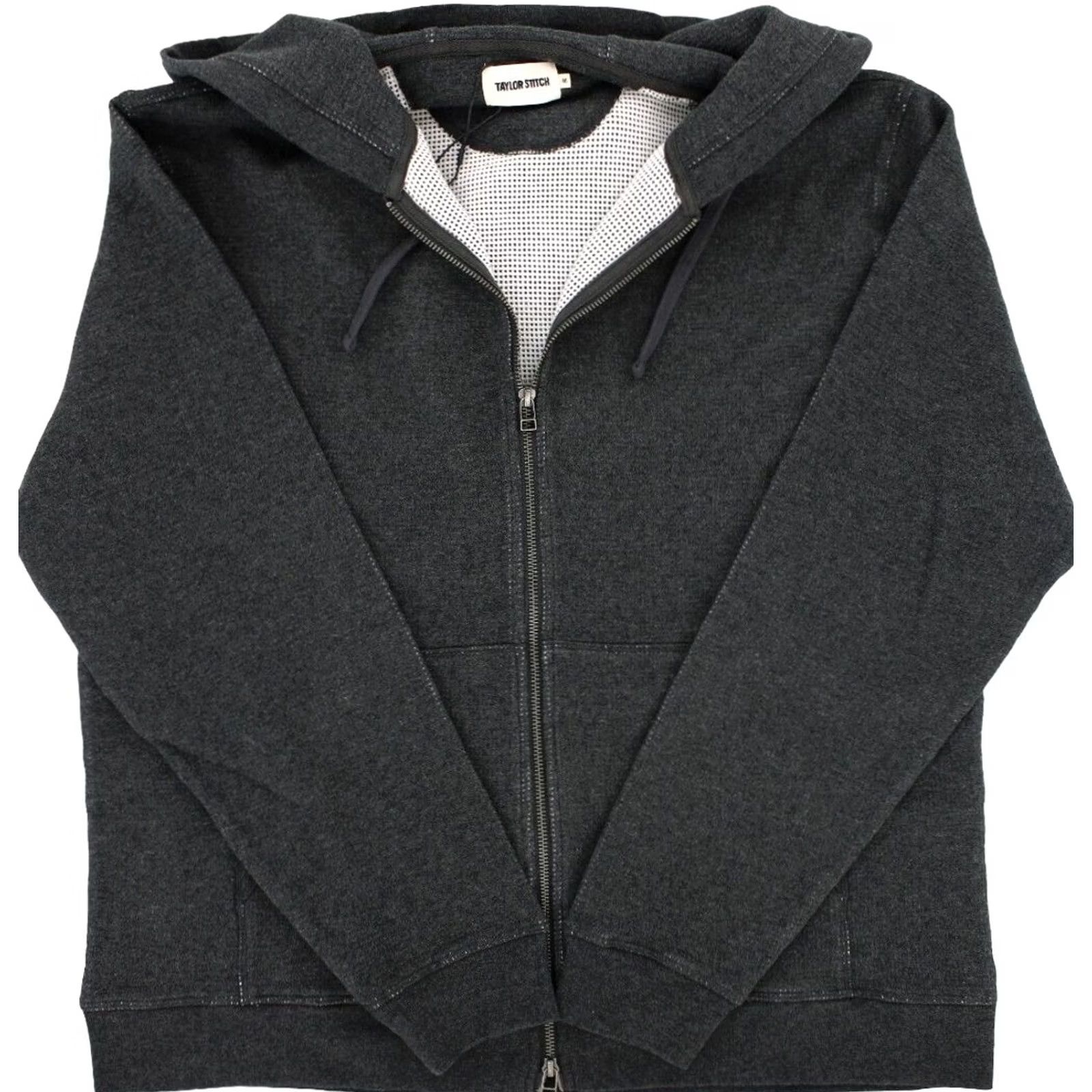 Taylor Stitch Taylor Stitch The Weekend Hoodie Mens Shirt 2XL Dark Grey Knit Organic Cotton Full Zip Hooded Breathable Size US XXL / EU 58 / 5 - 3 Thumbnail