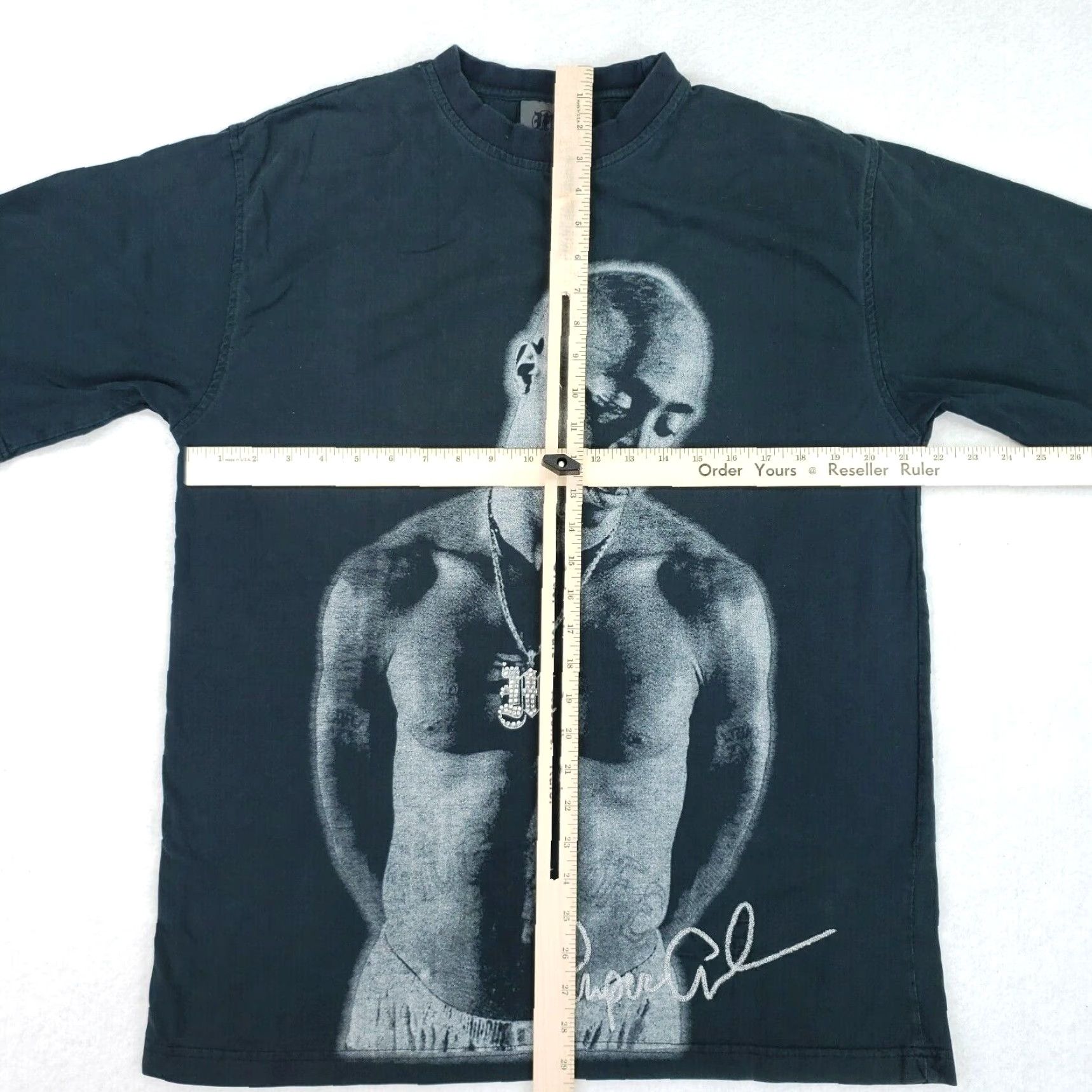 Vintage VINTAGE Tupac Makaveli T-Shirt Mens Large Black Half Body Portrait 90s Tee Size US L / EU 52-54 / 3 - 7 Thumbnail