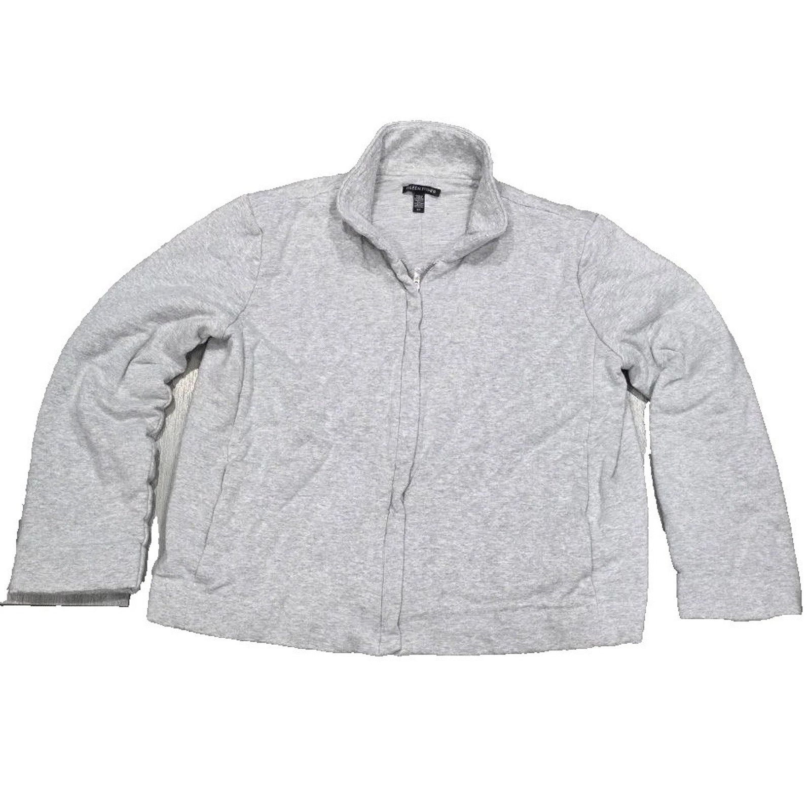 Eileen Fisher Eileen Fisher Womens Zip Jacket Sweater Grey S/P A003202 Size S / US 4 / IT 40 - 1 Thumbnail
