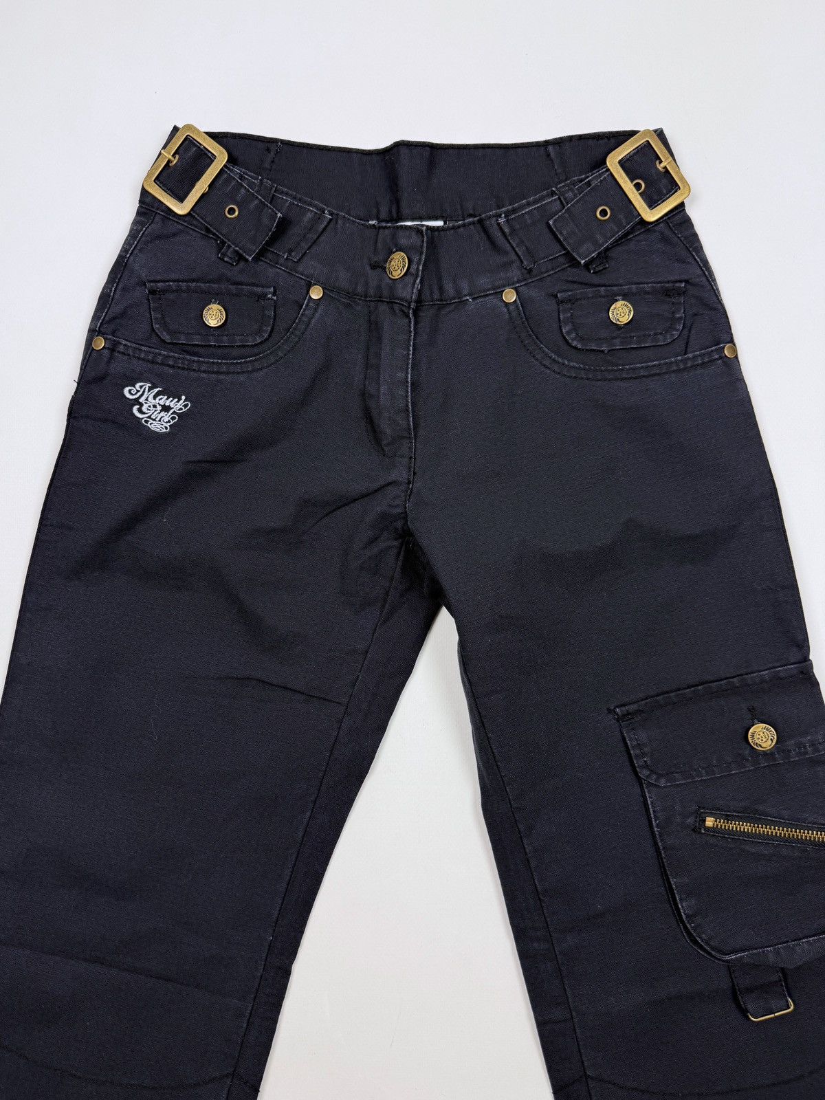 Maui and Sons Y2K Vintage Maui Girl Low Rise Belted Cargo Flared Pants Size 28" / US 6 / IT 42 - 2 Thumbnail