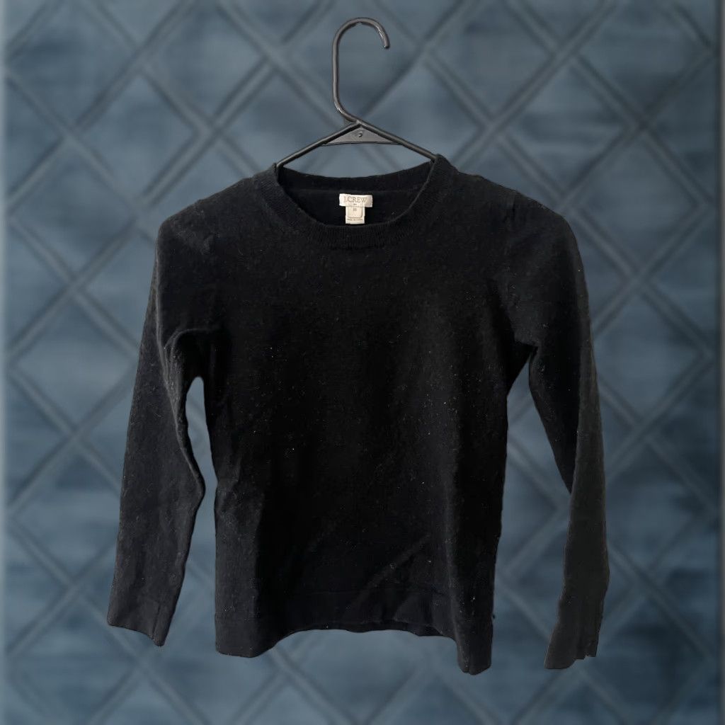 J.Crew J. Crew Sweater XS Cotton Wool Nylon Heritage Black F5199 Pullover Ladies Pullover XS Black Classic Knit Crew Neck Size XS / US 0-2 / IT 36-38 - 1 Thumbnail